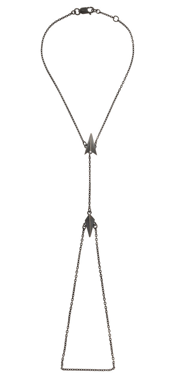 D'Arling Oxidized Silver Finger Bracelet - Elegant Adjustable Ring for Women, Perfect for Parties, Weddings & Everyday Wear