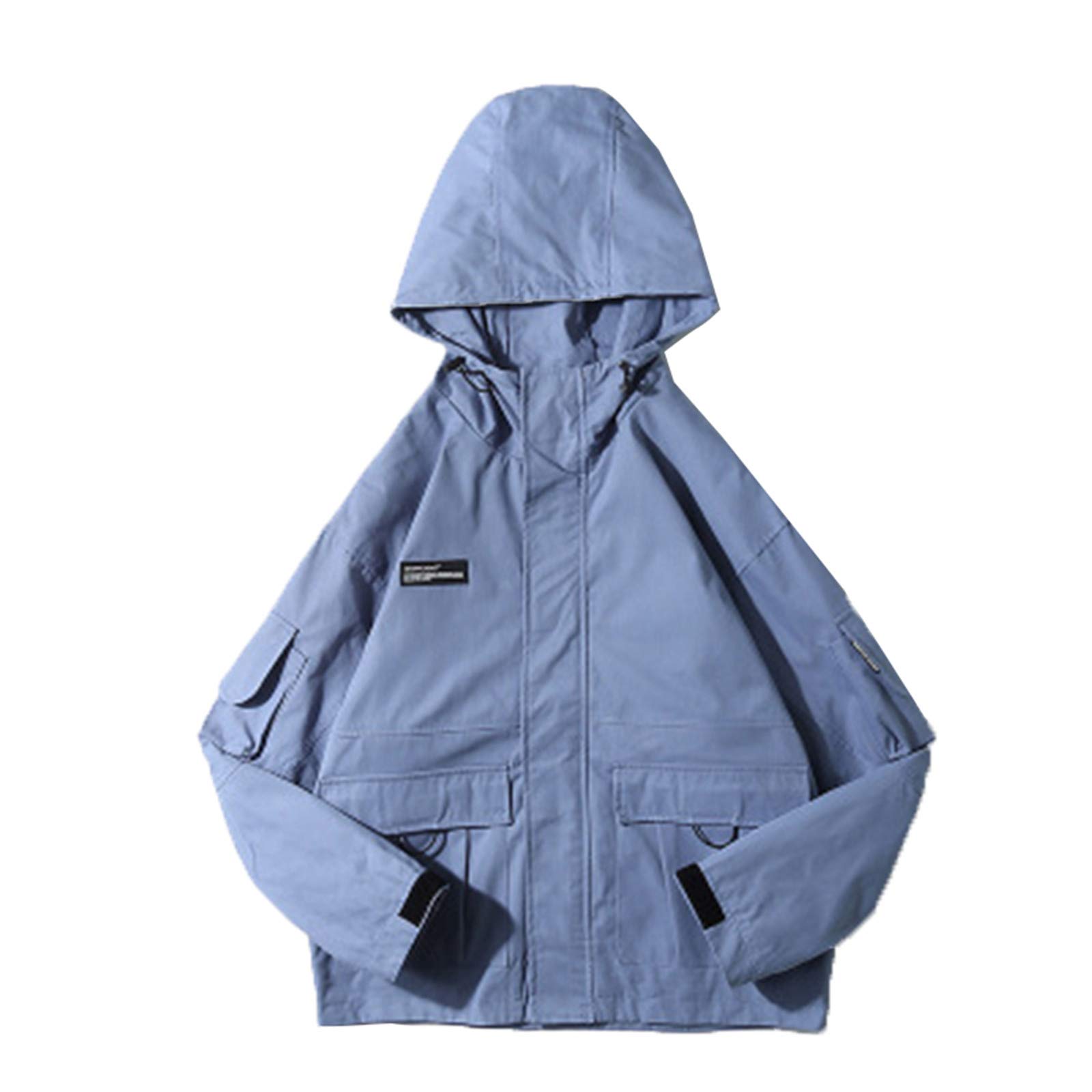 Men's Harajuku Streetwear Cargo Jacket - Spring Fashion Loose Tactical Coat Windbreaker for Urban Outfits & Outdoor Adventures