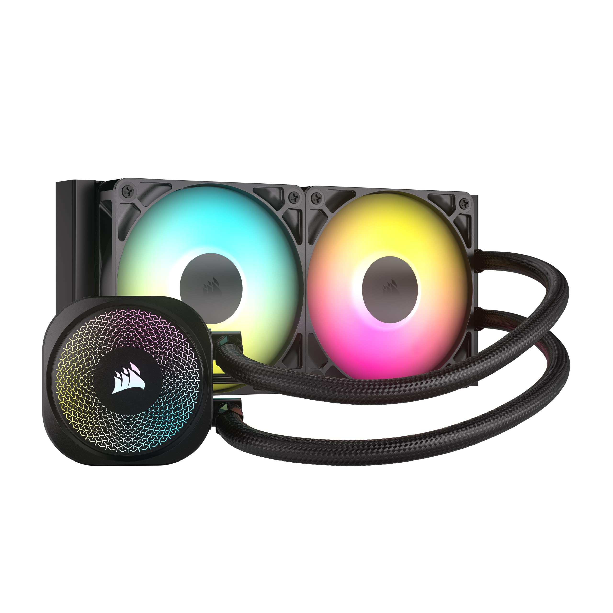 CORSAIR Nautilus 240 RS ARGB Liquid CPU Cooler - 240mm AIO Water Cooling System - Ultra Quiet Performance - Direct Motherboard Sync - Daisy-Chain RGB - Compatible with Intel LGA 1851/1700 & AMD AM5/AM4 - Includes 2X RS120 ARGB Fans - Black - Perfect for Gaming PCs and High-Performance Workstations