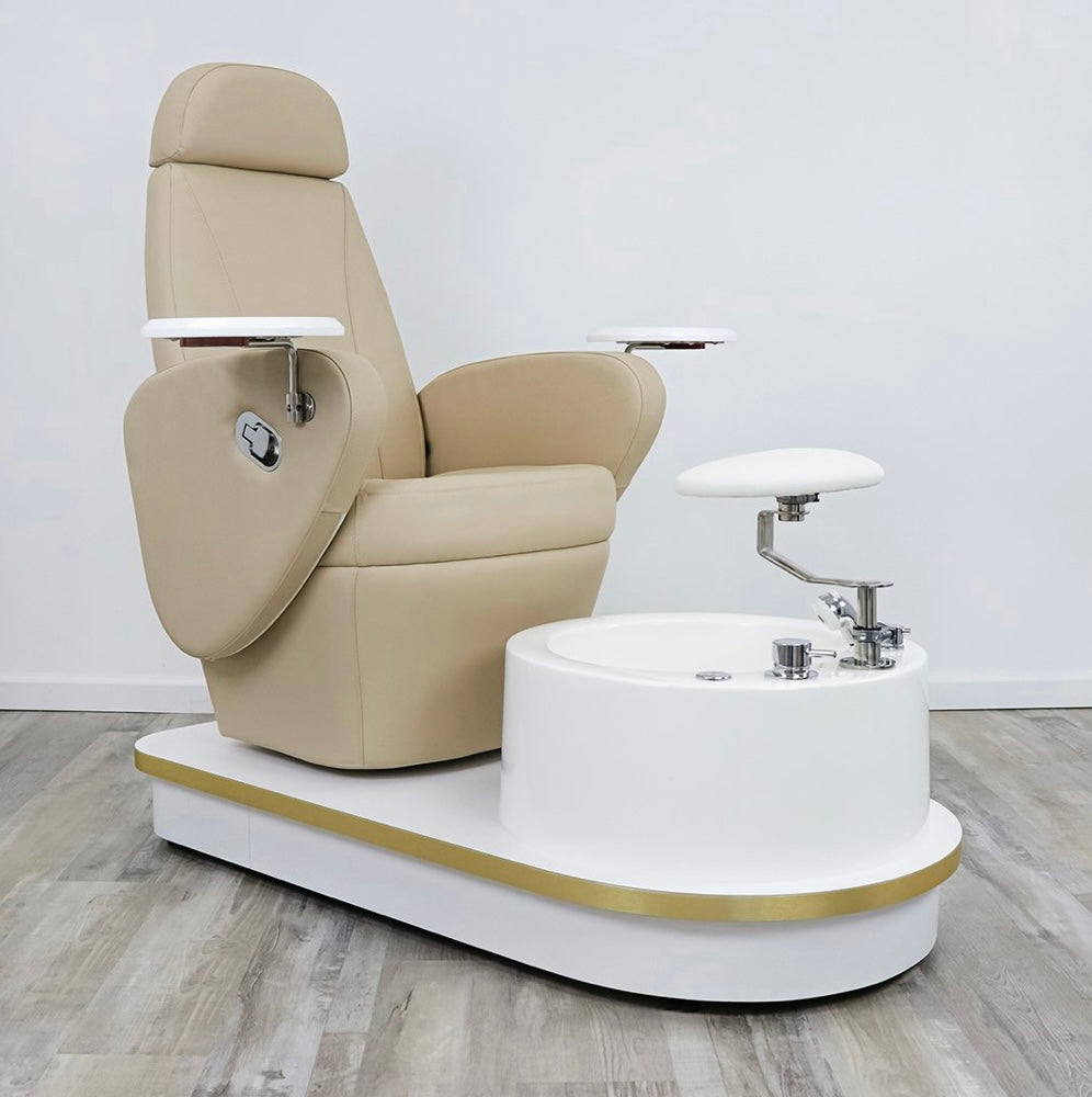 Professional Milan Pedicure Chair for Salon & Spa - Ergonomic Design, Adjustable Height, Comfortable Footrest - Perfect for Nail Technicians & Pedicure Treatments