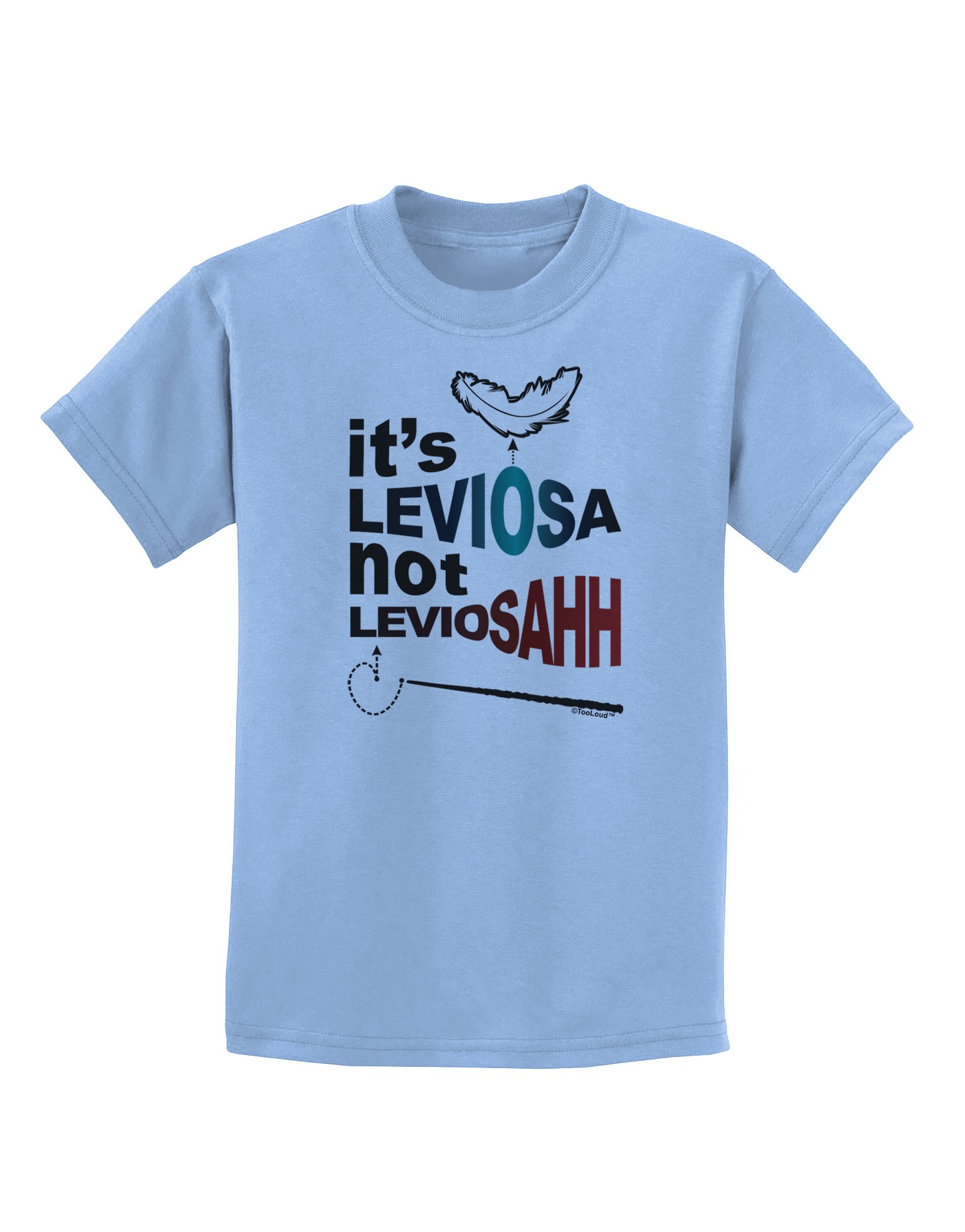 TooLoud Harry Potter Leviosa Spell Kids T-Shirt - Magical Hogwarts Themed Cotton Tee for Boys & Girls - Perfect for Halloween Costumes & Wizard Theme Parties