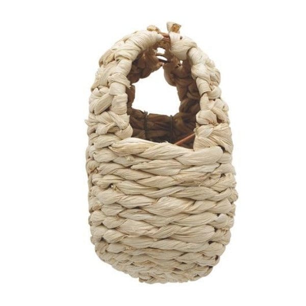 Living World Maize Peel Bird Nest for Finches - Natural Woven Finch Nesting Basket for Pet Birds - Perfect for Cage Decoration & Breeding