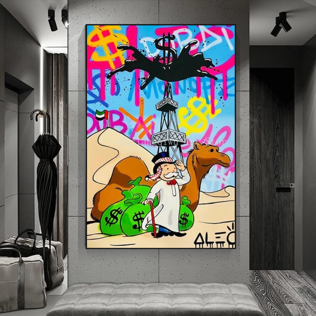 Alec Monopoly Art: Exclusive Oil Millionaire Painting - Perfect for Home Decor, Office & Art Collection