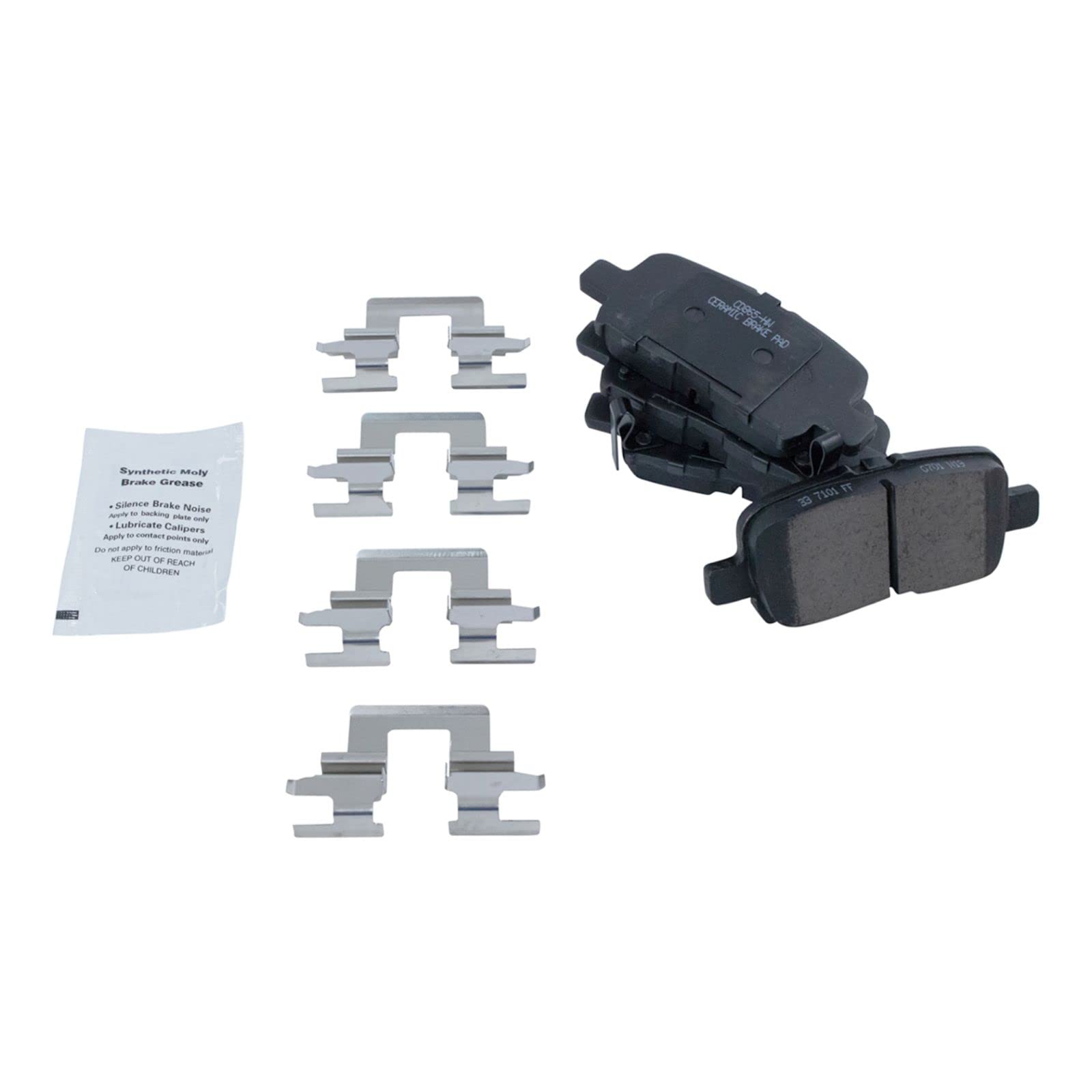 High-Performance Front & Rear Ceramic Brake Pads & Rotors Kit for 2003-2008 Honda Pilot - Includes Brake Chemical Kit - Smooth Stopping Power for City Driving & Highway Safety