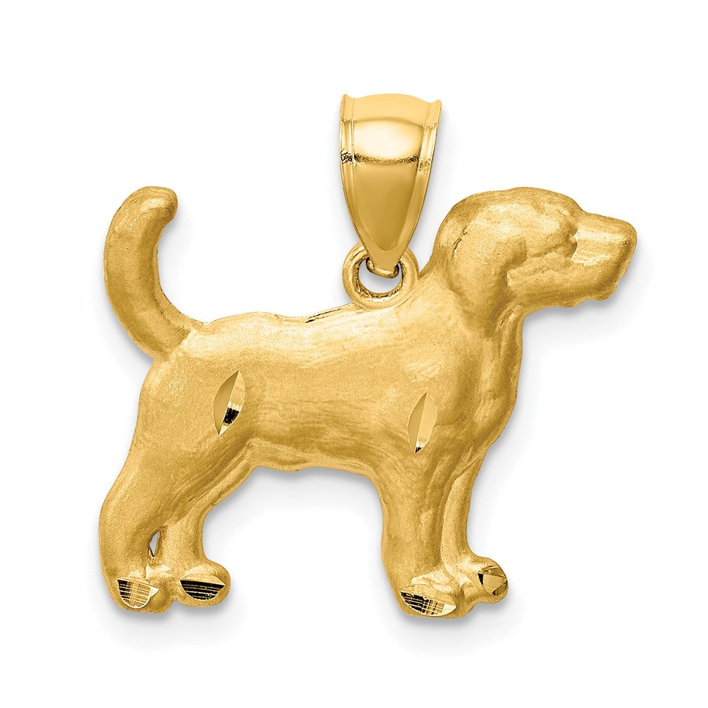 14K Gold Diamond Cut Beagle Dog Pendant Necklace - Perfect Gift for Dog Lovers & Pet Memorial Jewelry (Great for Birthdays, Anniversaries & Special Occasions)