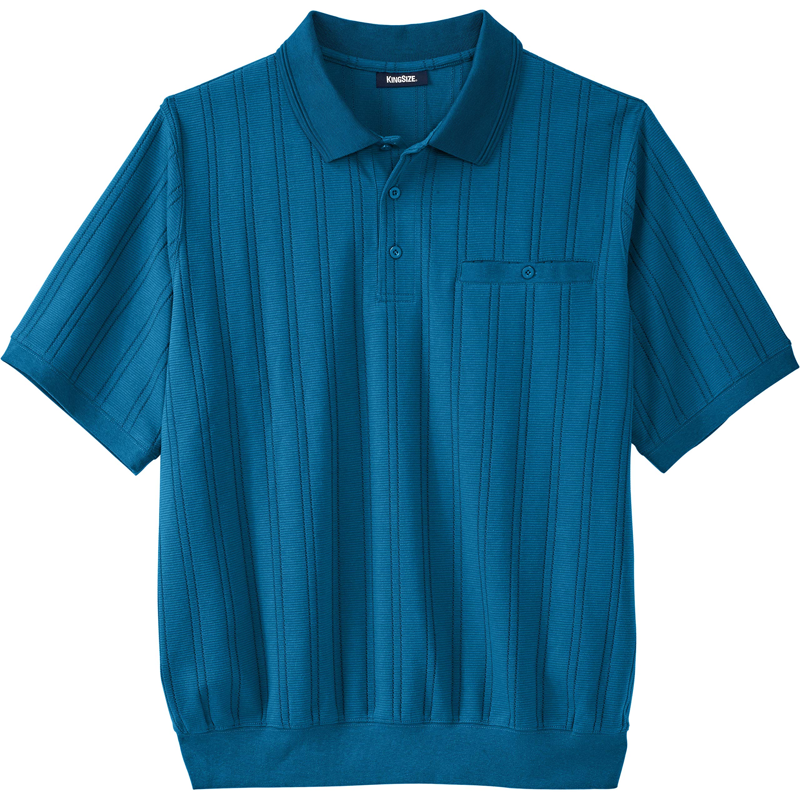 KingSize Men's Big & Tall Banded Bottom Polo Shirt - Comfortable Stretch Fit Casual Shirt for Work, Golf & Outdoor Activities