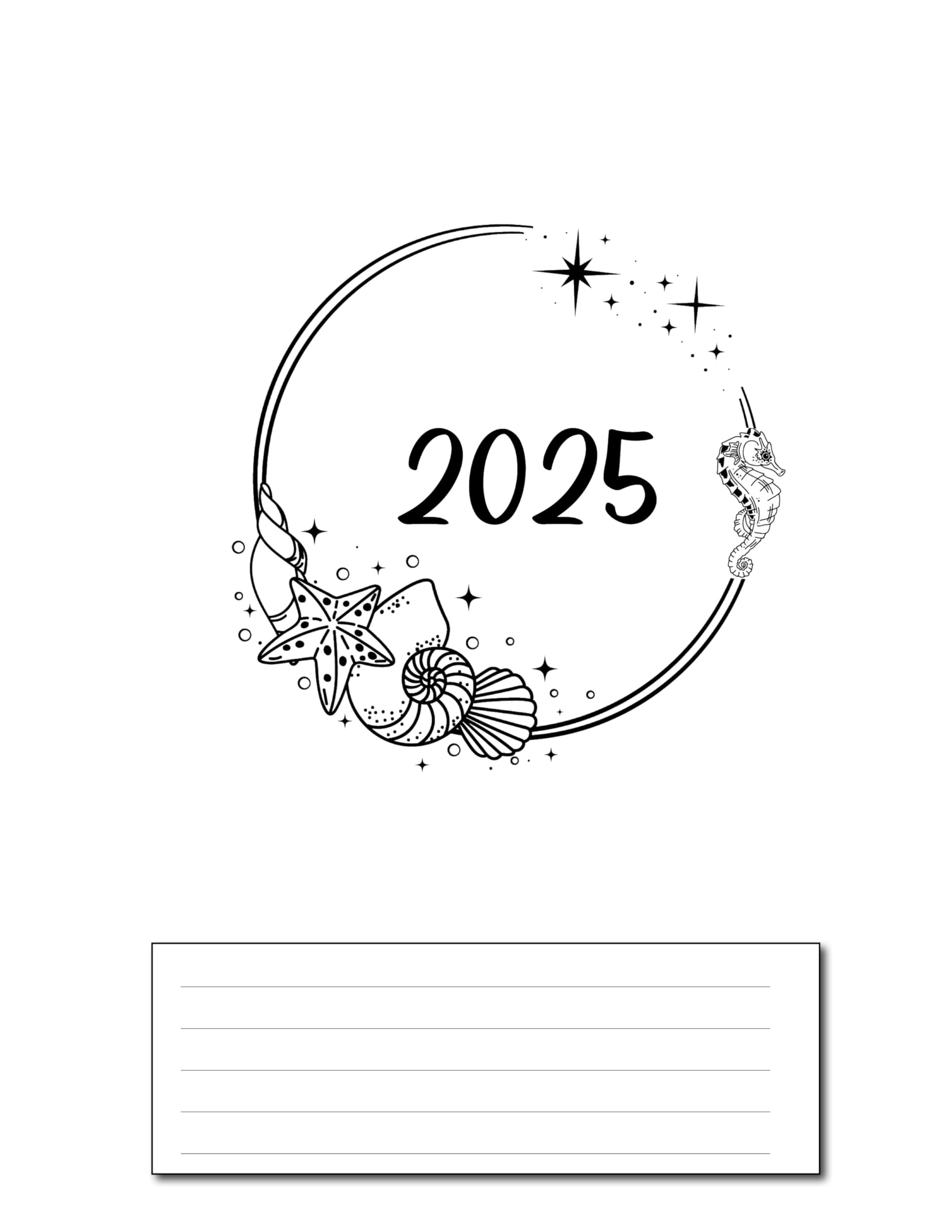 2025 Monthly Planner Refills for 9-Disc Classic Planners - 12 Month Loose-Leaf Calendar Inserts, 7x9.25 Size, Ocean Blue Design - Perfect for Office Organization, Student Scheduling & Personal Productivity Planning