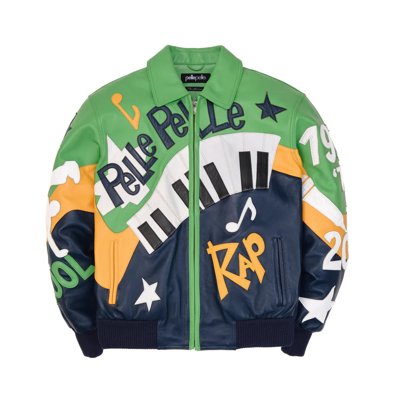 50 Years of Hip Hop Jacket - Green Vintage Style Hip Hop Coat for Men & Women | Perfect for Concerts, Streetwear Fashion & Hip Hop Culture Events