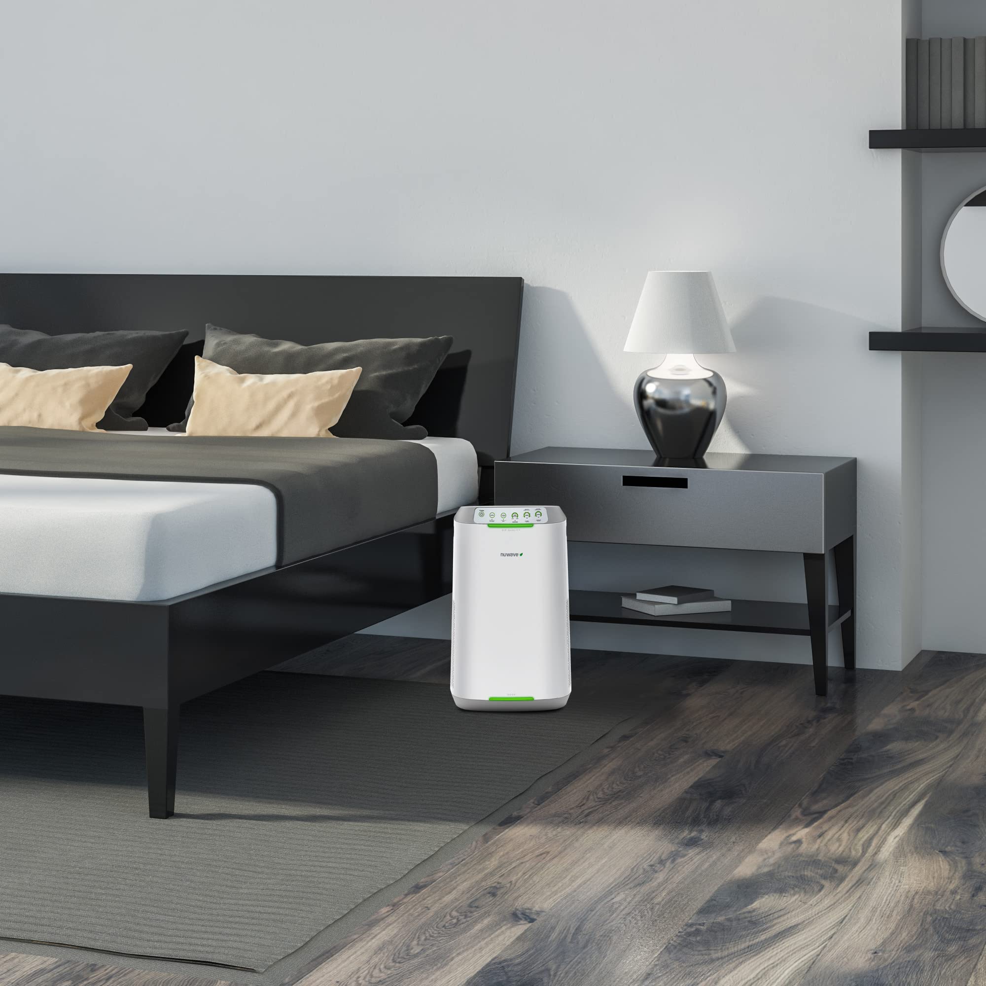 Nuwave Air Purifier for Home - Large Room HEPA Air Purifier with Washable Bio Guard Filter, Removes 100% of Allergens, Smoke, Dust, Pollen & Particles 3x Smaller Than HEPA - Quiet Sleep Mode for Bedroom, Office & Living Room
