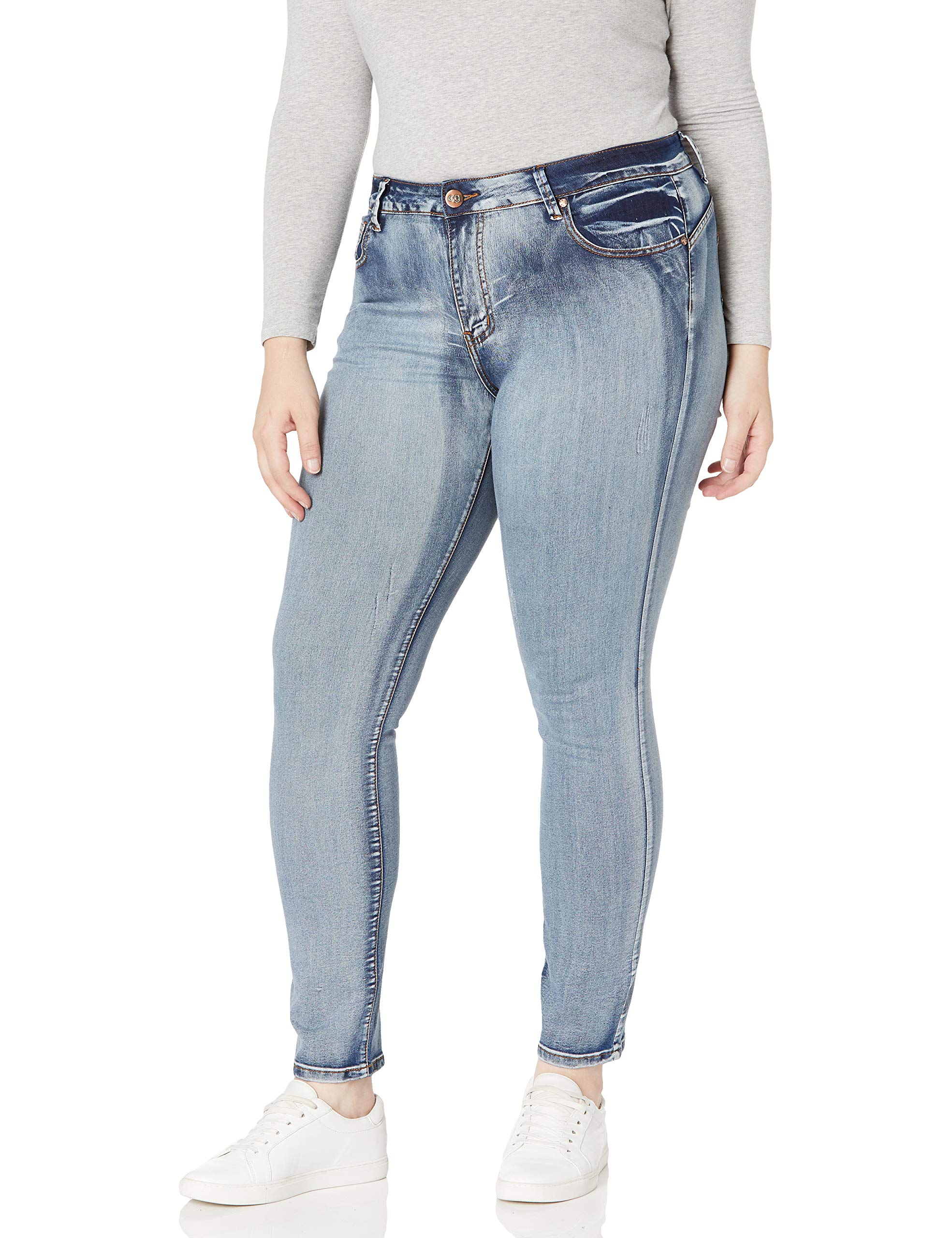 V.I.P.JEANS Women's Butt Lifting Stretchy Skinny Jeans - Acid Washed Denim Pants for Juniors & Plus Size | Perfect for Casual Wear, Night Out & Date Nights