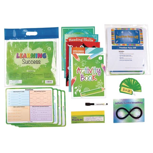 Grade 3 Learning Success Kit - Reading, Math & Social Emotional Learning (SEL) Activities for Elementary Students | Homeschool & Classroom Educational Supplies