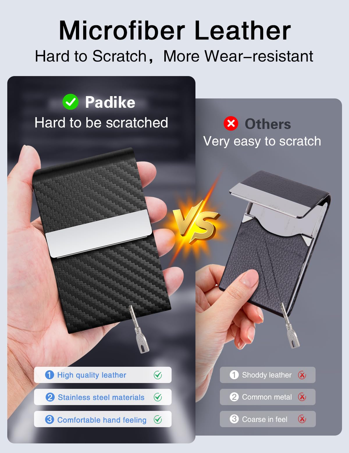 Premium PU Leather Business Card Holder - Slim Metal Pocket Card Case with Magnetic Closure for Professionals (Black) - Perfect for Networking Events, Business Meetings & Office Use