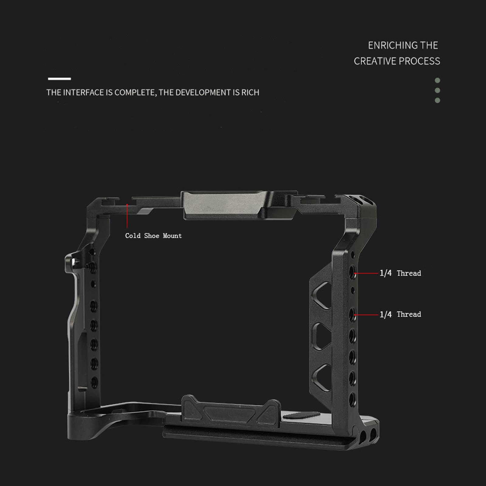 Professional Full Camera Cage for Sony Alpha 7 IV, A7 III, A7R III, A7R3, A73, R2 & A7S2 - Perfect for Vlogging, Filmmaking & Photography Accessories