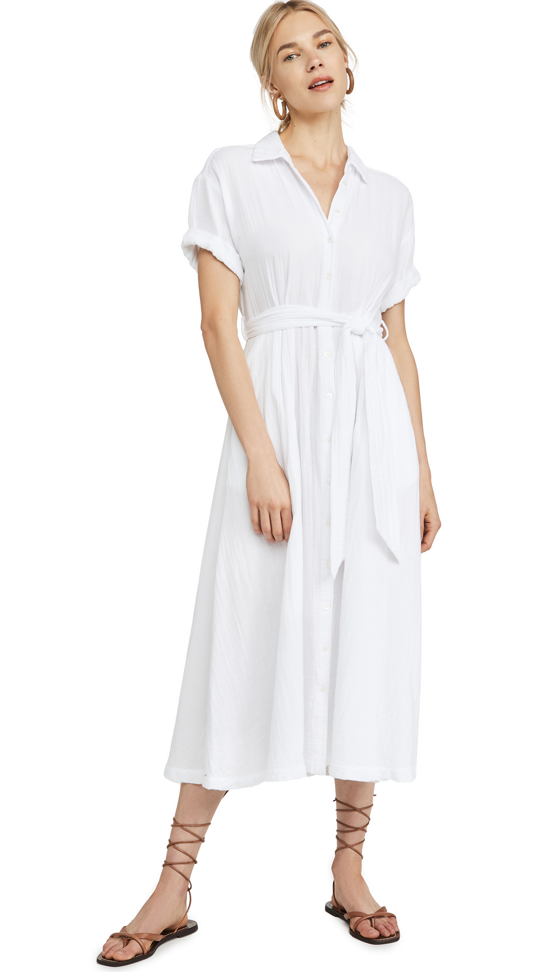 XIRENA Women's Caylin Dress - Flowy Summer Midi Dress with Short Sleeves, Perfect for Beach Vacations, Brunch Dates & Casual Outings