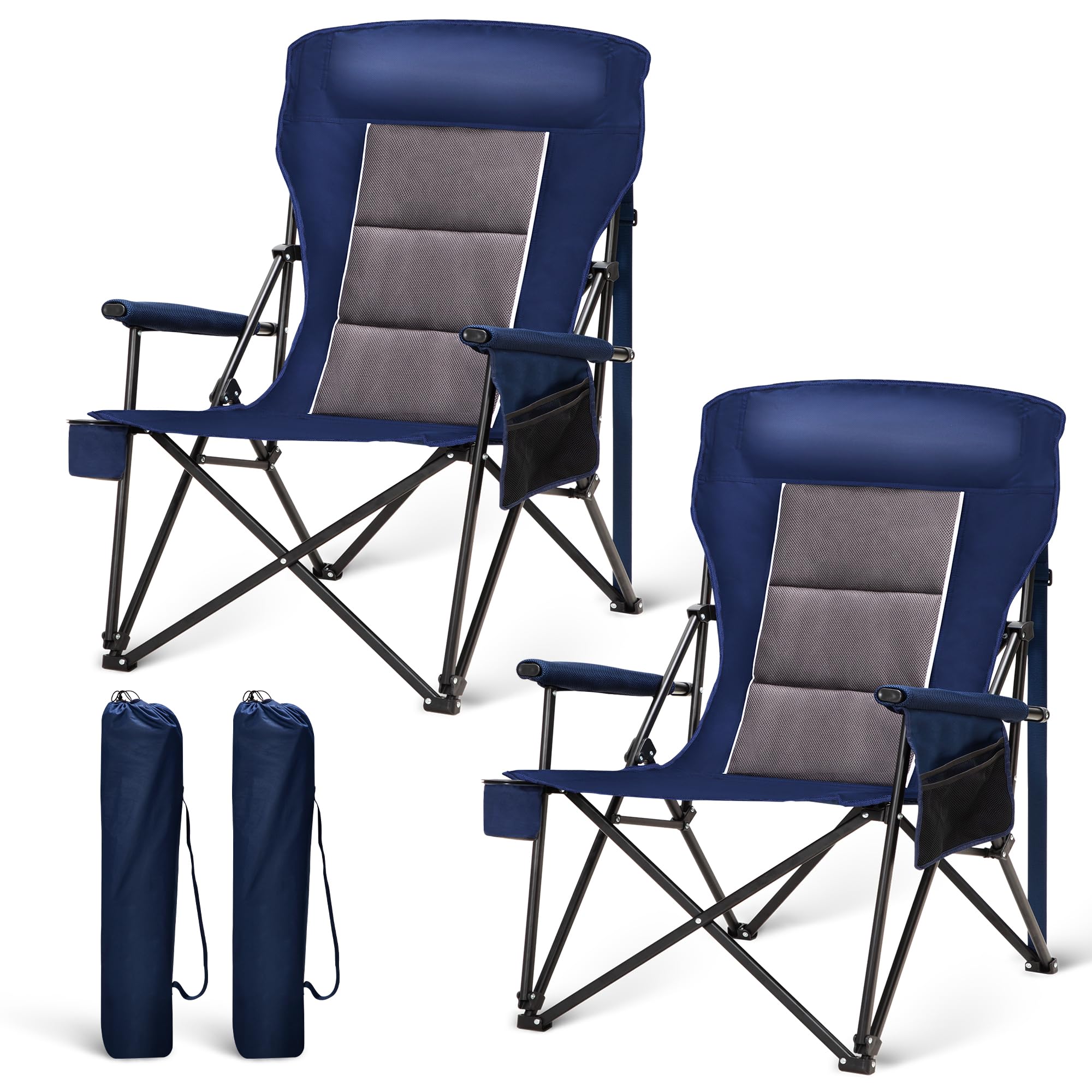 **LET'S CAMP Oversized Heavy Duty Camping Chairs - 29.52