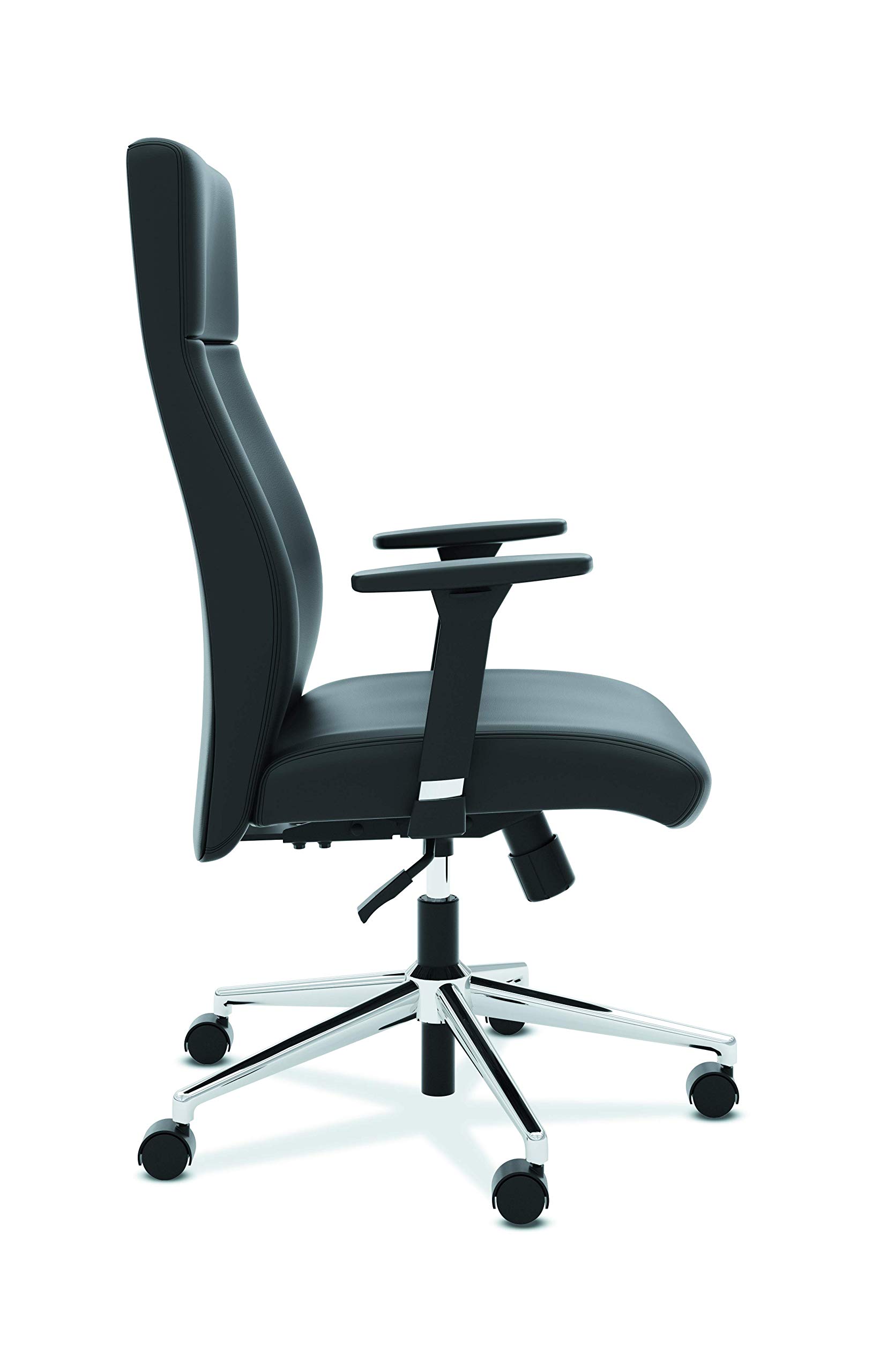 HON basyx Executive Leather Chair - High-Back Ergonomic Office Chair for Computer Desk, Black (HVL108) - Perfect for Home Office, Gaming & Professional Workspaces
