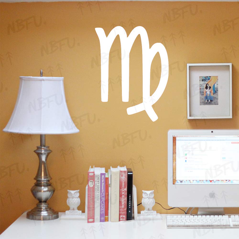 Virgo Zodiac Sign Vinyl Decal Stickers (Set of 2) - Waterproof Premium Quality for Laptop, Phone, Car Window, Helmet, Mug & Home Decor - Perfect for Astrology Lovers & Personalized Gifts
