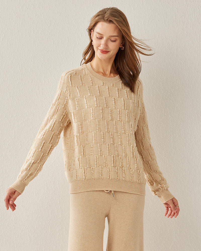 Luxury Cashmere Sweater for Women - Soft & Warm Crew Neck Pullover - Perfect for Winter, Office & Casual Wear