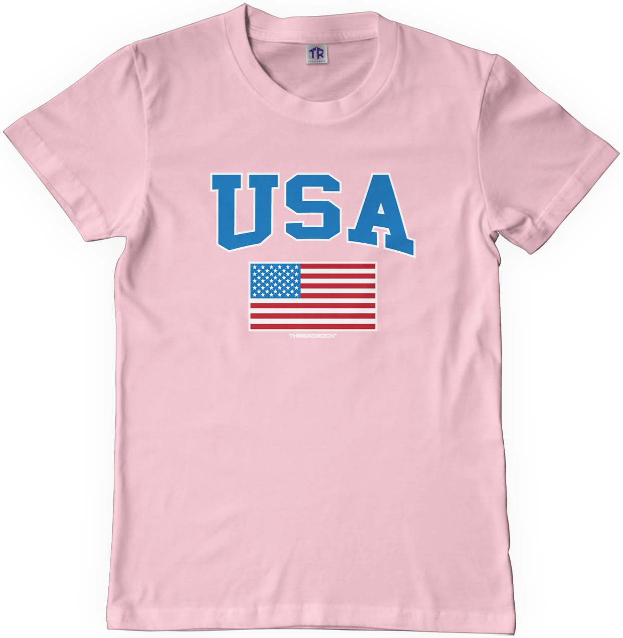 USA Flag Youth T-Shirt for Girls - Patriotic Casual Wear