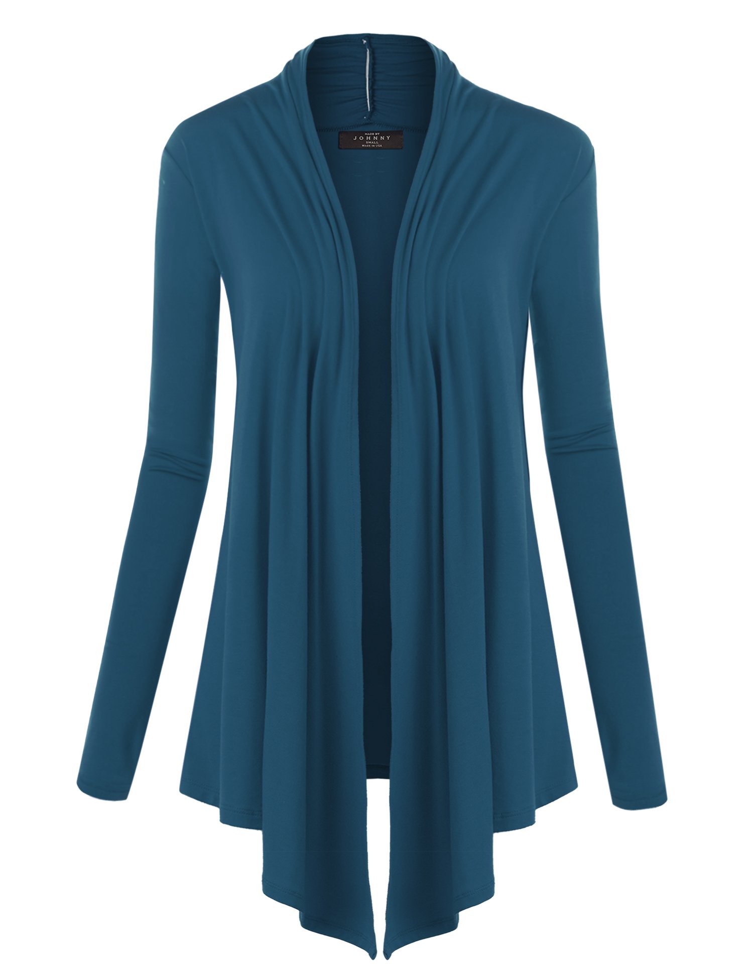 MBJ Women's Draped Open-Front Cardigan Sweater - Soft Long Sleeve Lightweight Knit Wrap for Fall & Winter - Perfect for Office, Date Night and Casual Outfits