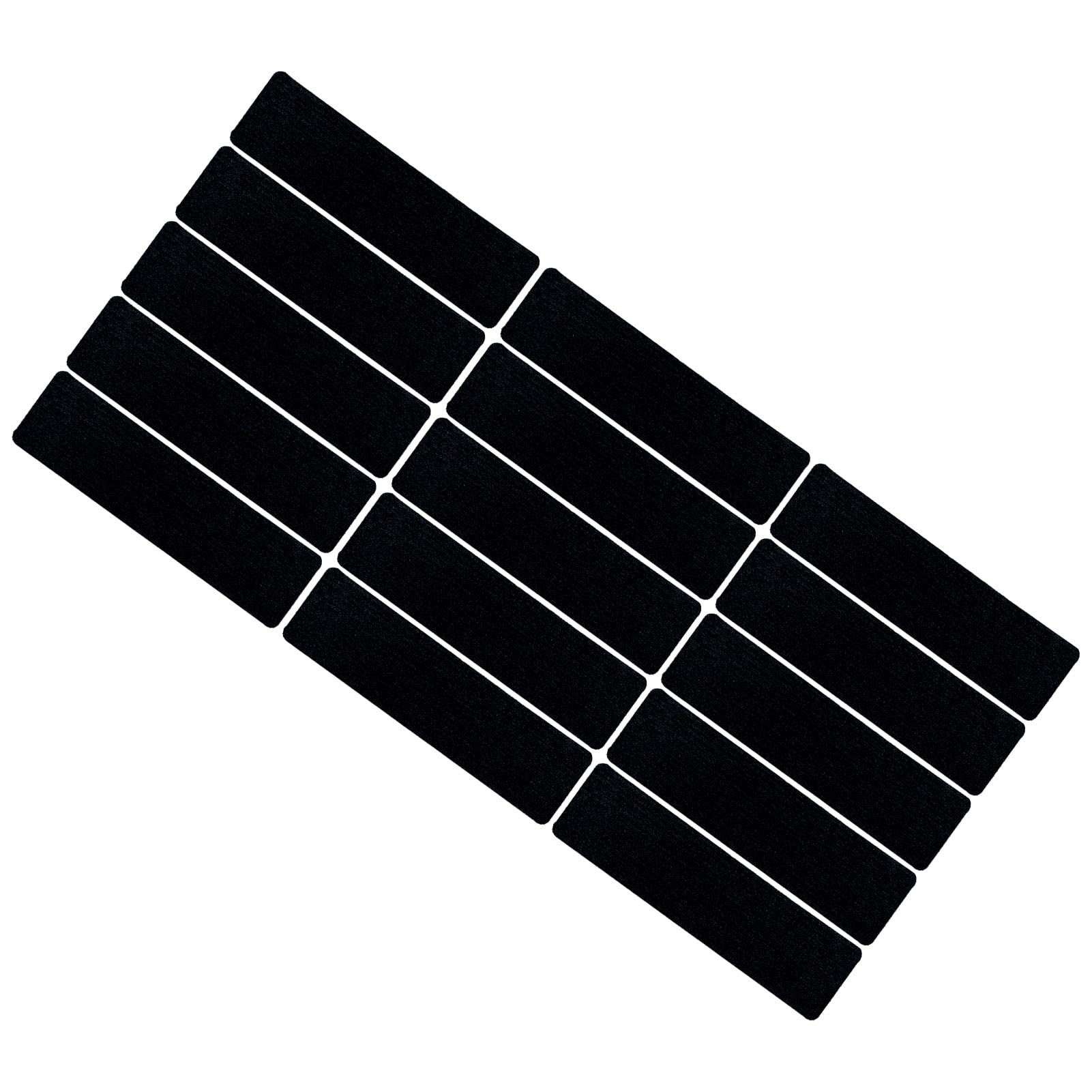 Non-Slip Self-Adhesive Carpet Stair Treads - Machine Washable Black & White Stair Mats for Home & Office Use - Perfect for Stairs, Hallways, and High-Traffic Areas