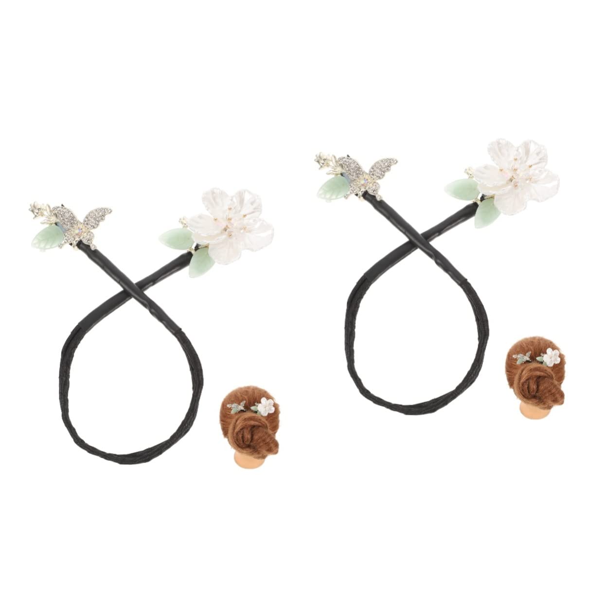 Minkissy 2-Pack Reusable Hair Rollers & Bun Makers for Women – Hair Styling Tools for Curls, Buns & Tails – Perfect for Updos, Parties & Everyday Hairstyles