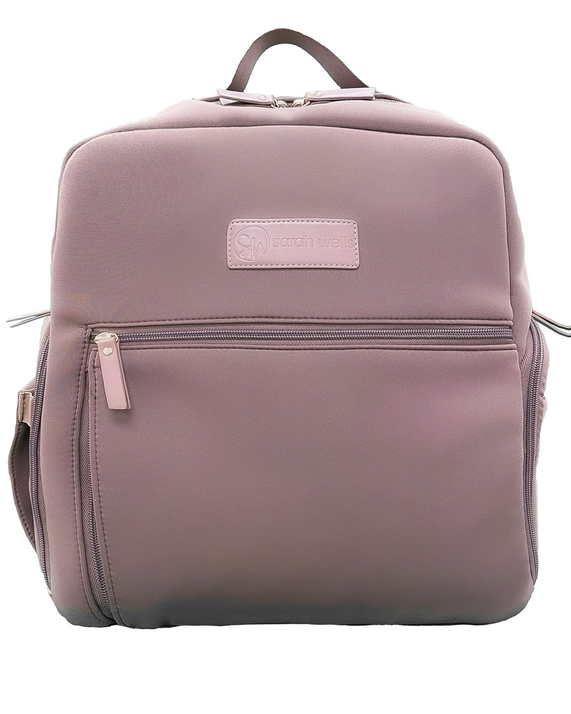Sarah Wells Fiona Breast Pump Backpack - Insulated Neoprene Nursing Bag with Machine Washable Design & Smart Pocket System (Earth) - Perfect for Working Moms, Travel & On-the-Go Pumping