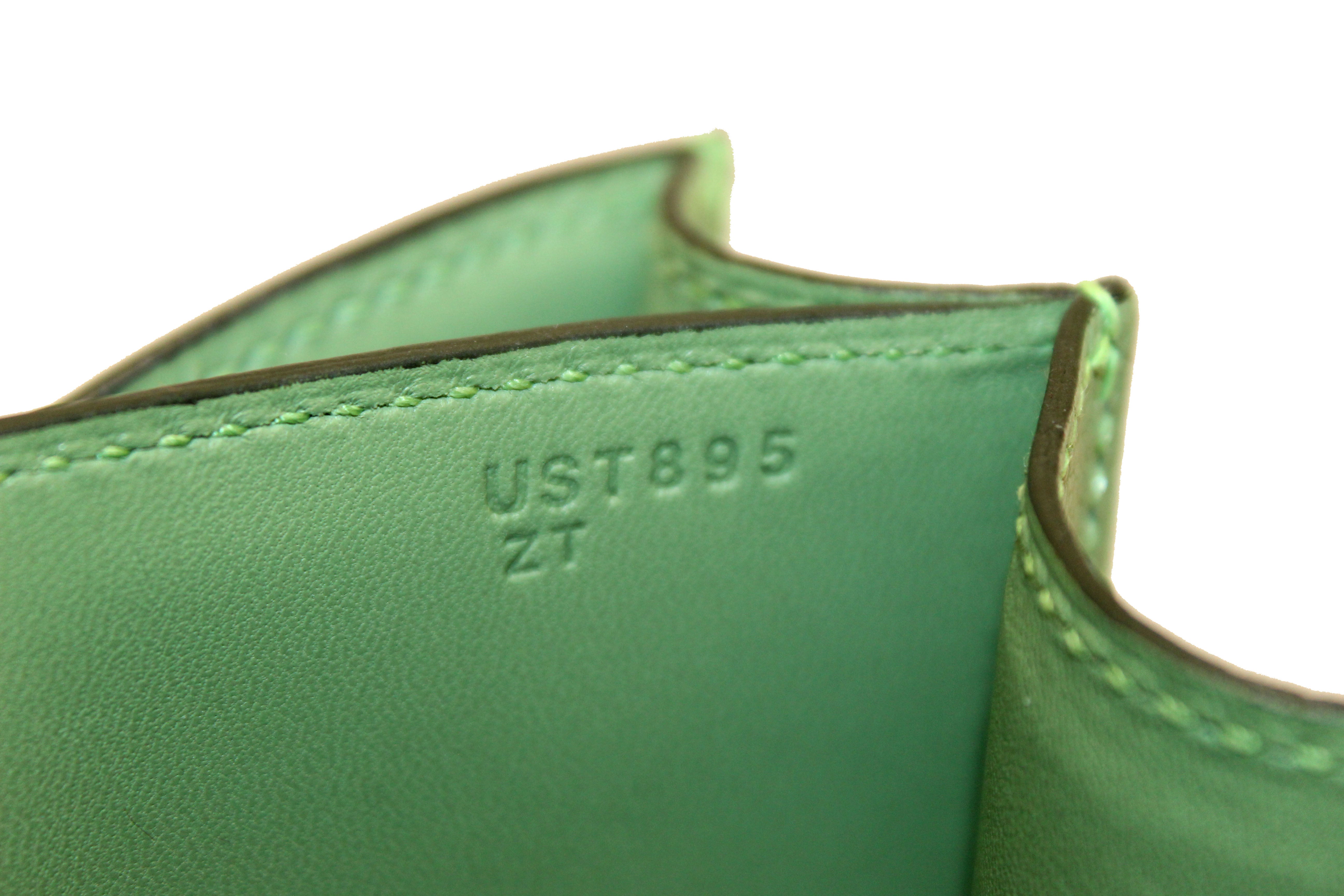 Authentic Hermes Green Vert Criquet Evercolor Leather Constance 24 Shoulder Bag - Luxury Designer Handbag for Women, Perfect for Parties, Weddings & Everyday Elegance