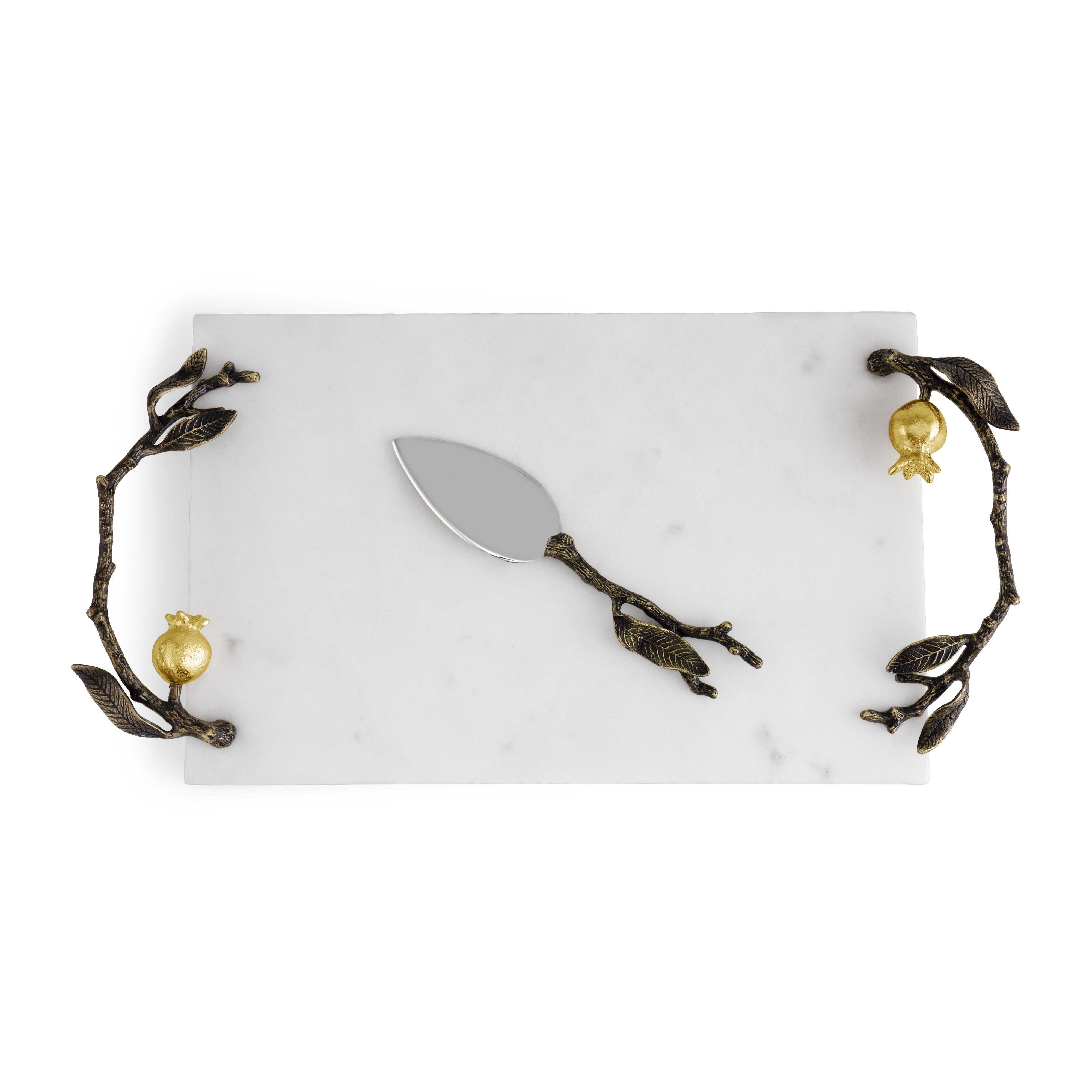 Premium Pomegranate Wood Cheese Board with Knife Set - Perfect for Charcuterie, Cheese Platters & Entertaining