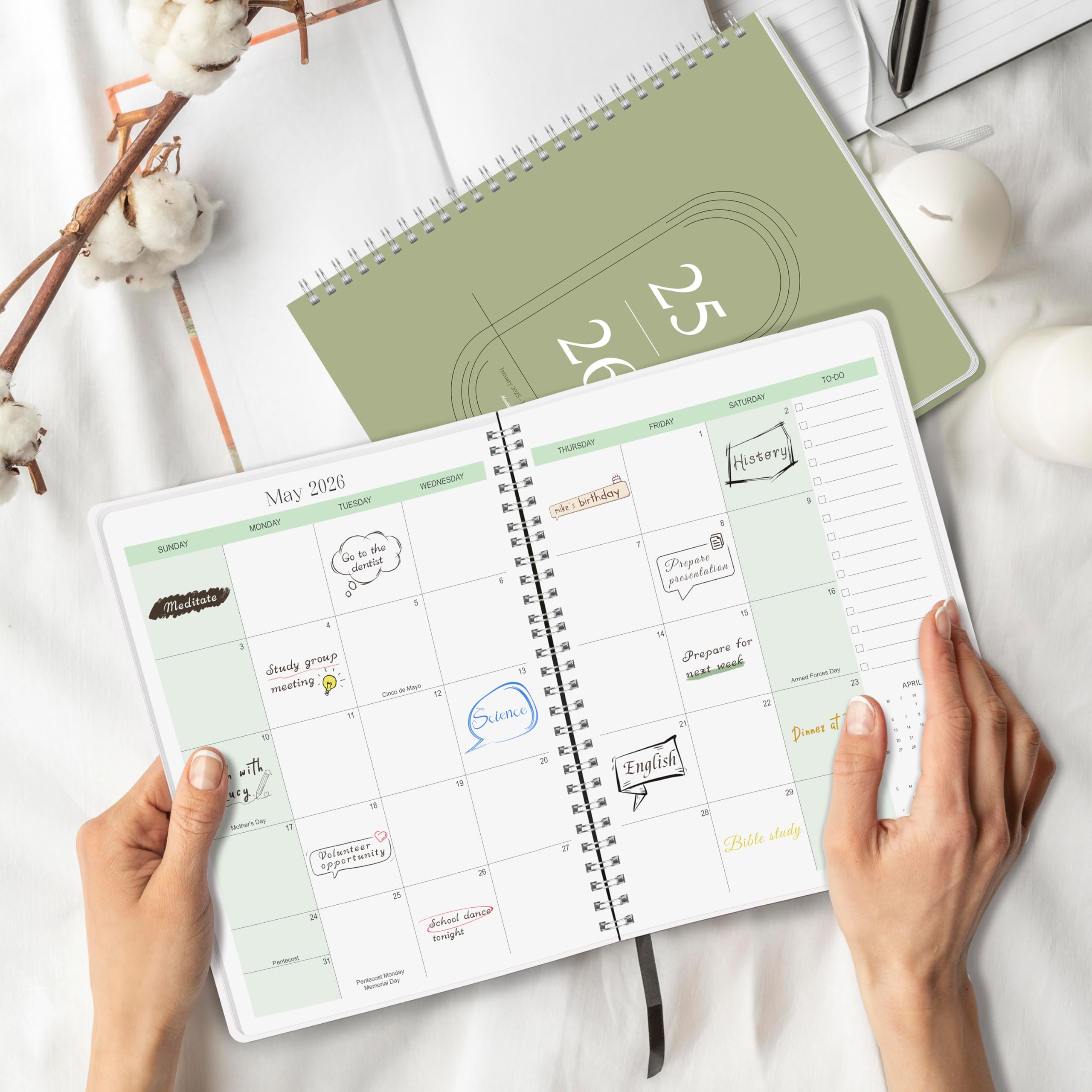 2025-2026 Monthly Planner - Simplified Calendar Organizer for School, Office & Family (7.3