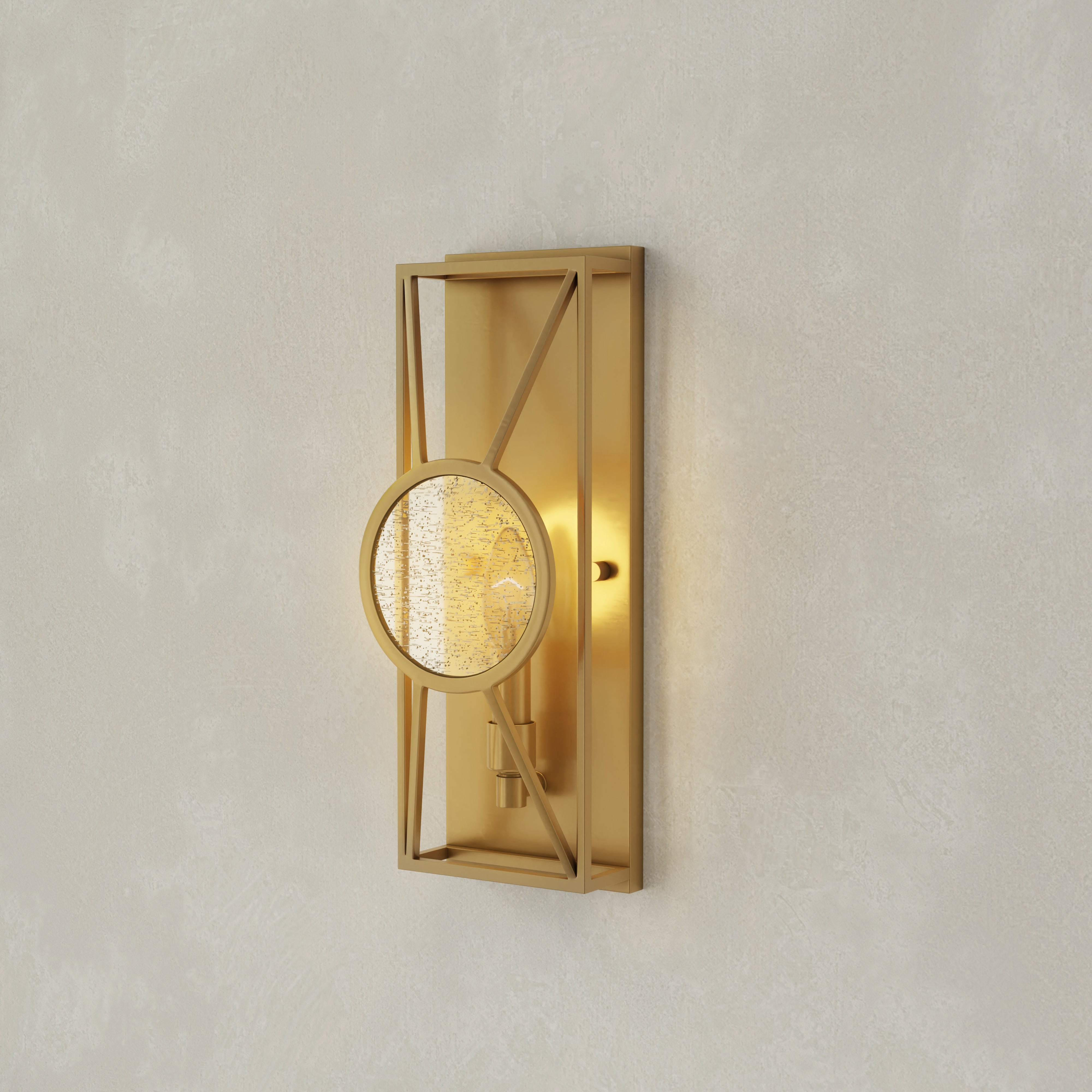 Cumberland Collection One Light Wall Sconce - Modern Brass Finish Wall Light Fixture for Bedroom, Living Room & Hallway Lighting