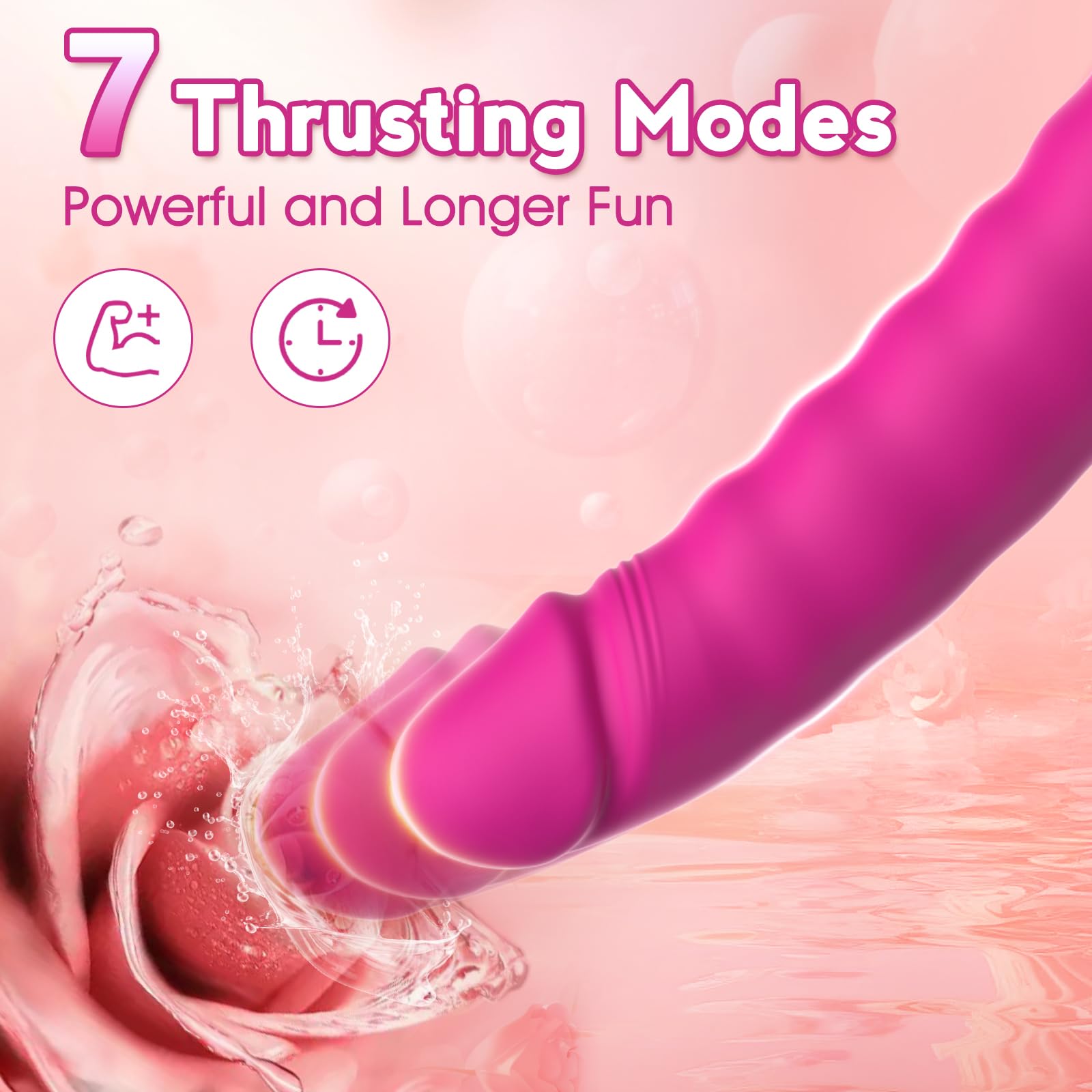 TLOZII Realistic Thrusting Dildo Vibrator - 7 Thrusting & 7 Vibration Modes, G Spot & Clitoral Stimulator, Waterproof Sex Toy for Women & Couples - Perfect for Solo Play, Couples Intimacy & Sensual Exploration