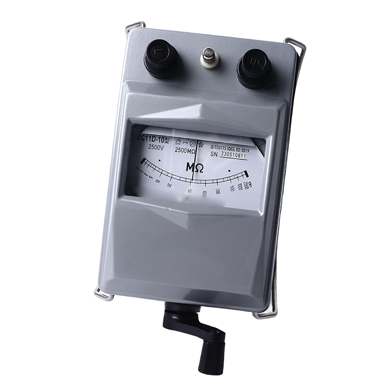 2500V Insulation Resistance Tester - Hand Crank Megohmmeter with Aluminum Case for Electrical Safety Testing - Perfect for Industrial, Home & DIY Electrical Maintenance