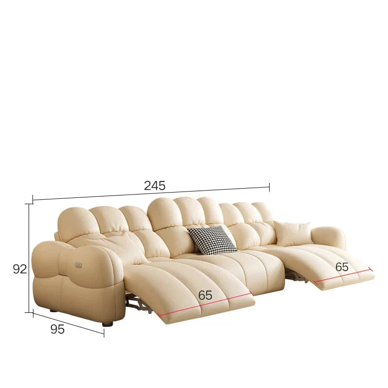Cloud Lazy Puff Extendable Large Sofa - Ultra Comfortable Modern Luxury Sectional for Living Room, Bedroom & Home Theater Relaxation