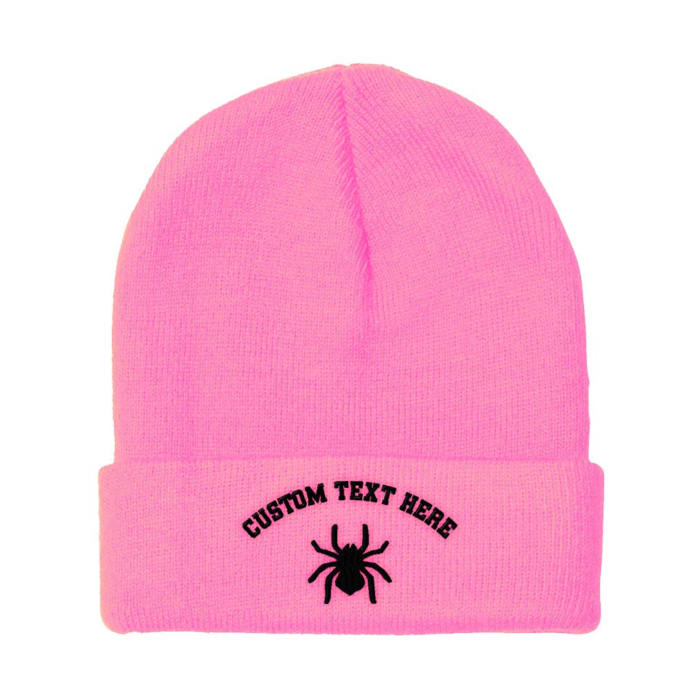Spider Tarantula Embroidered Beanie - Custom Acrylic Skull Cap for Men & Women - Winter Warm Knit Hat with Insect Design - One Size Fits All - Perfect for Outdoor Activities, Halloween Costumes, and Cold Weather Fashion
