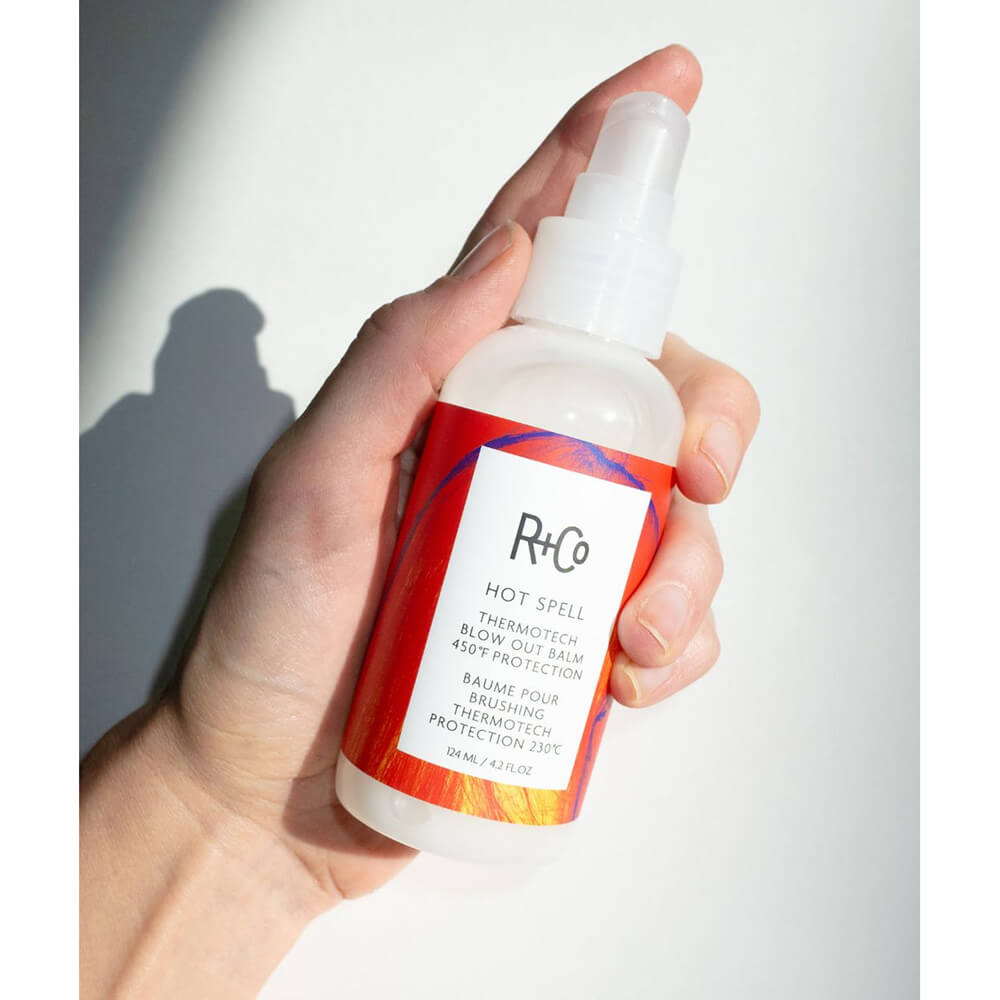 R+Co Hot Spell Thermotech Blowout Heat Protection Spray - Sulfate-Free Heat Protectant for Hair Styling & Blowouts - Prevents Damage from Flat Irons & Curling Wands - Perfect for Salon-Quality Blowouts at Home