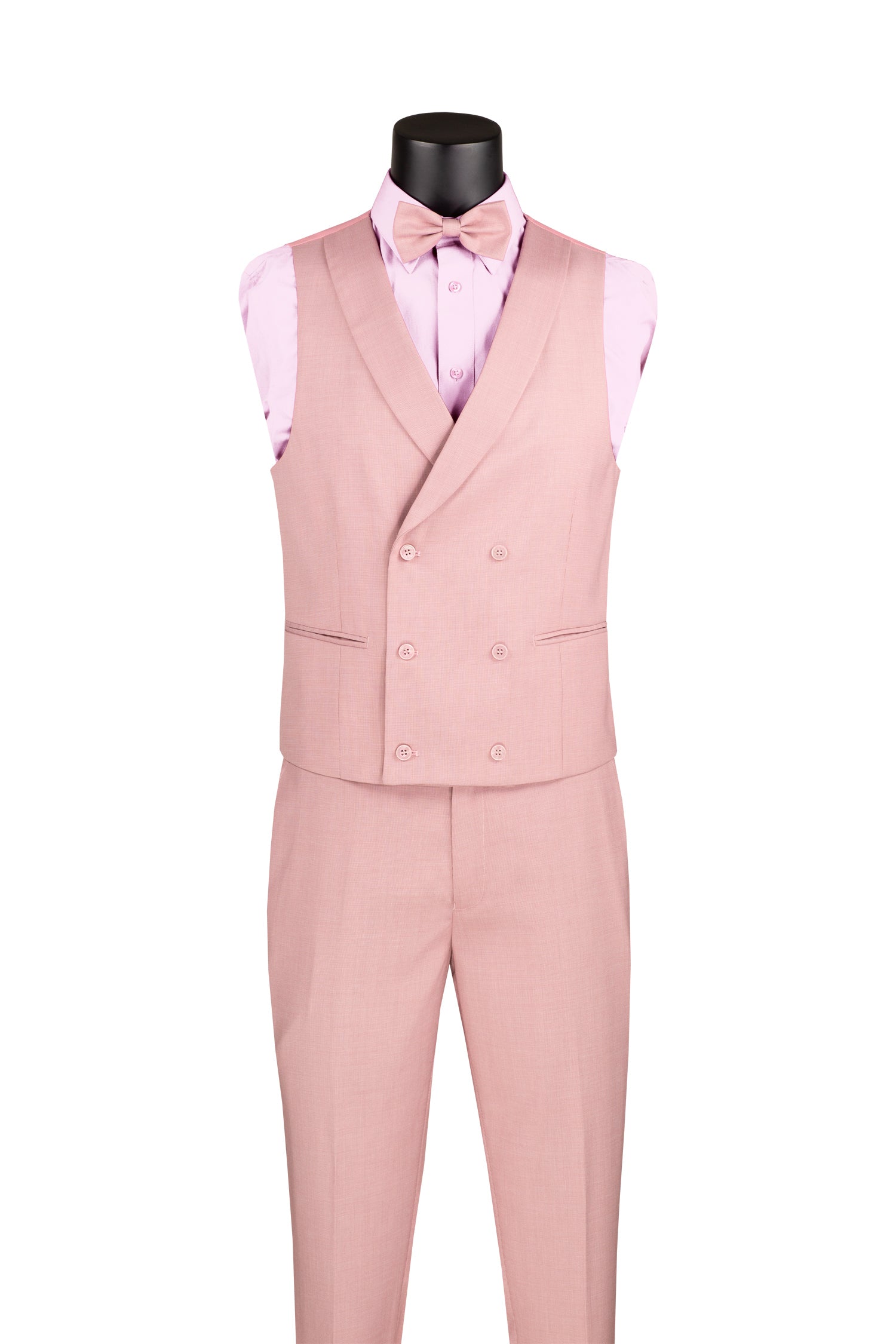 Italia Collection Slim Fit 3-Piece Suit - 1 Button Mauve | Formal Business Attire & Wedding Suit for Men