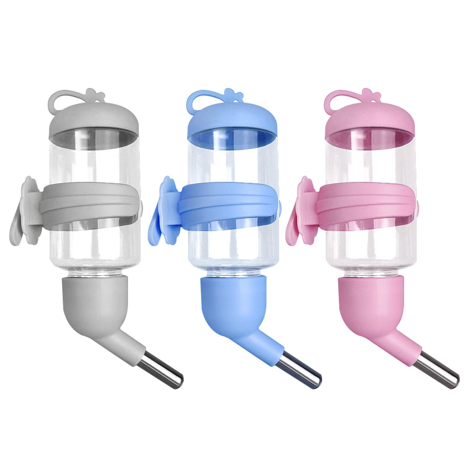 Hamster Water Bottle Dispenser - Hangable Pet Drinking Fountain Feeder for Cages, Travel & Outdoor Use