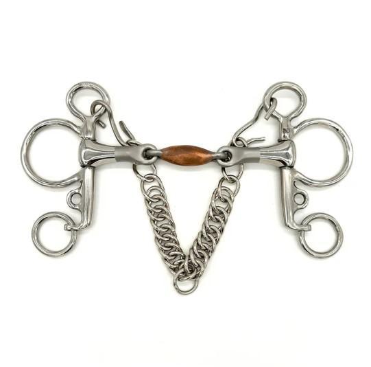 AJR Copper LinkX Baby Pelham Bit - English Horse Riding Bit for Show Jumping & Dressage - Perfect for Training & Competition