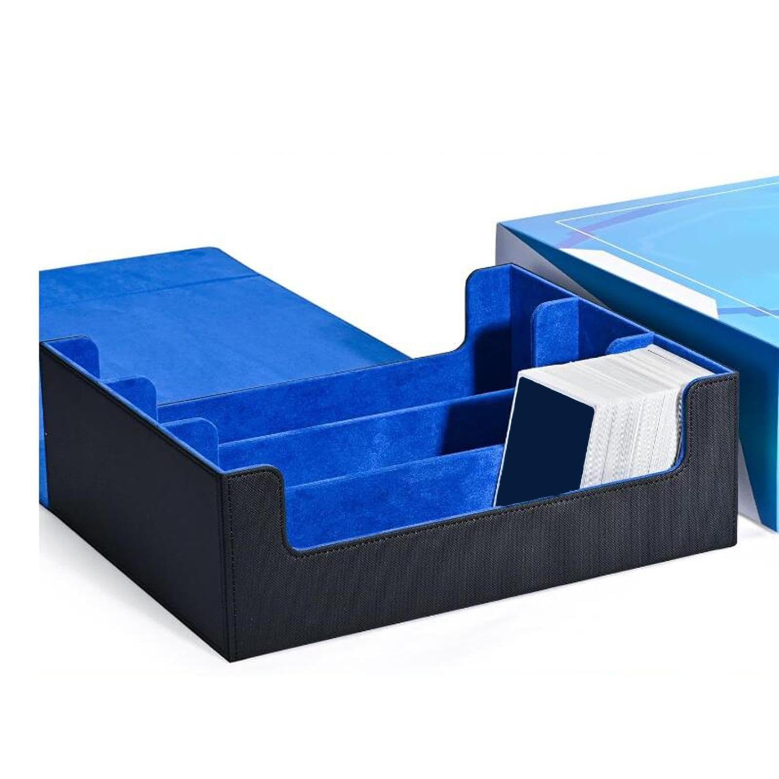 Harayaa Ultimate Sports Card Deck Organizer - Premium Black Lining Blue Storage Solution for Collectible Trading Cards | Perfect for Card Collectors, Game Nights & Trading Events