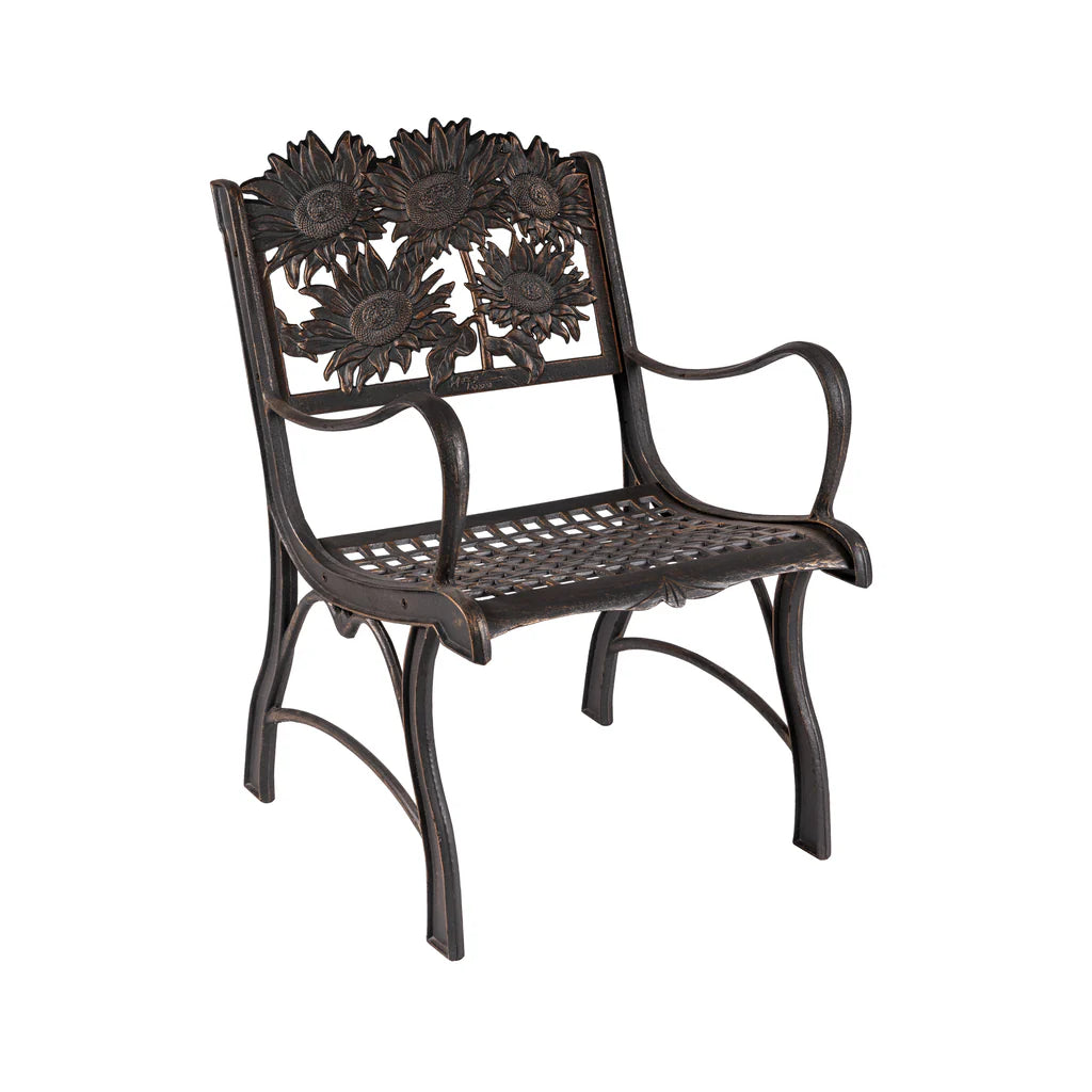 Outdoor Sunflower Chair - Lightweight Folding Garden Chair for Patio, Beach & Camping - Comfortable Sunflower Design Outdoor Furniture for Relaxing in Backyard, Poolside or Picnic