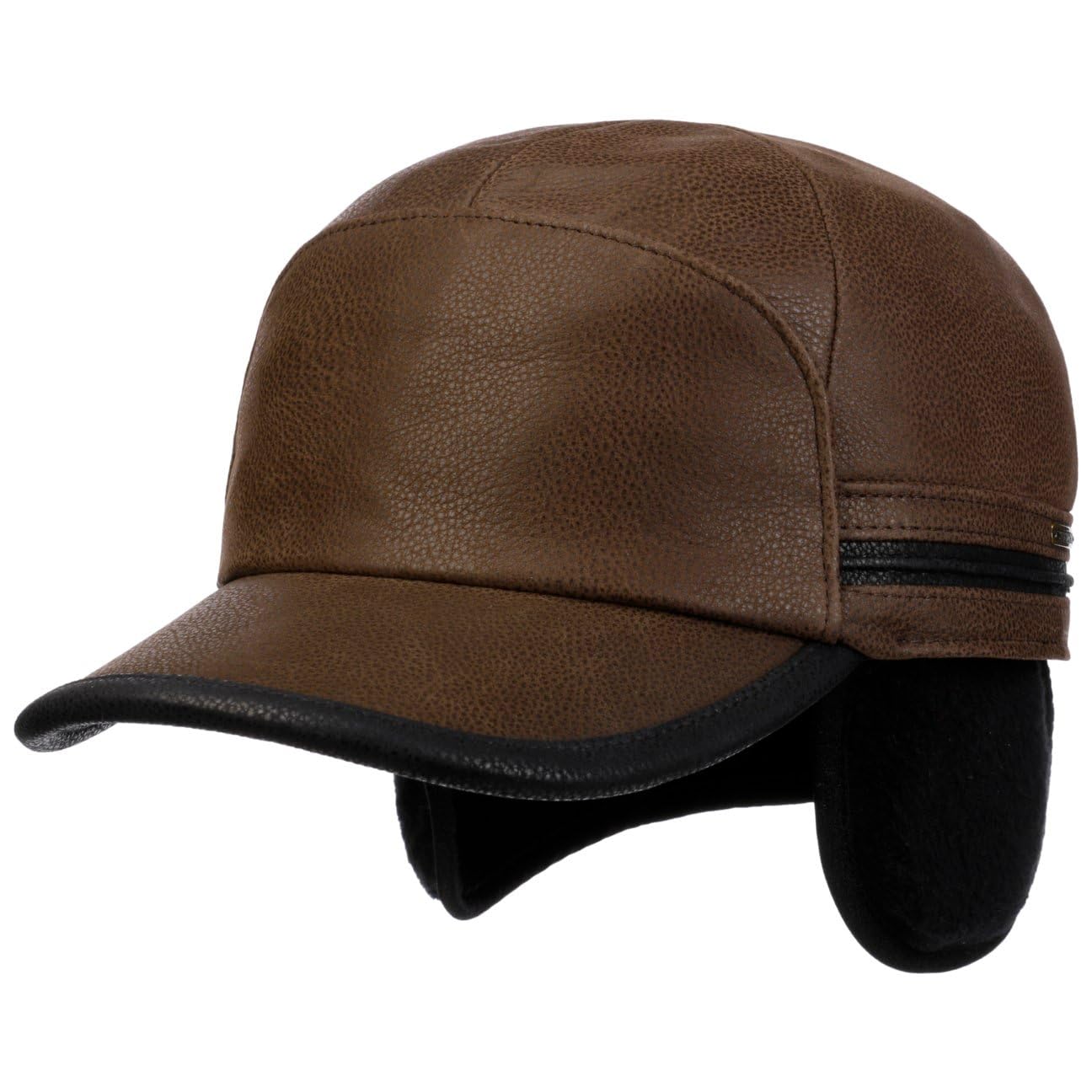 Stetson Byers Genuine Leather Cap for Men – Classic Vintage Style Hat for Outdoor, Casual, and Motorcycle Riding