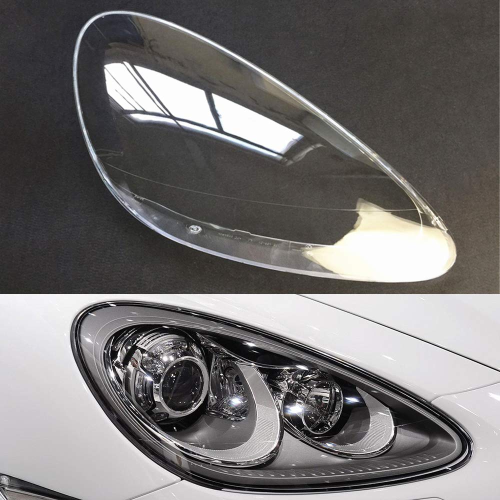 Porsche Cayenne Headlight Cover 2011-2014 - Clear Lens Replacement for Driving Safety