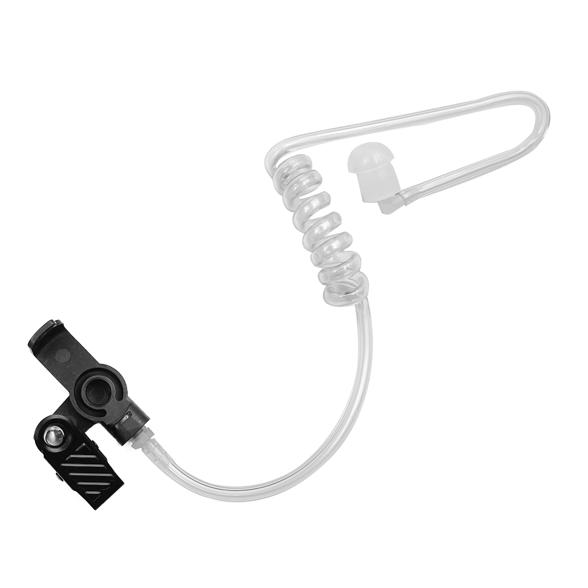 HWAYO 3.5mm 1 Pin Covert Surveillance Earpiece - Invisible Acoustic Air Tube Headset for Police Radios & Security (1 Pack) | Compatible with Motorola Speaker Mics + Includes Medium Replacement Earmolds | Perfect for Law Enforcement, Security Guards & Undercover Operations