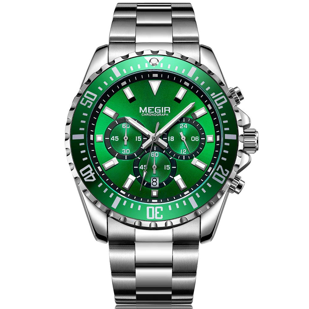 Luxury Men's Quartz Watch - Stainless Steel Waterproof Chronograph for Business & Casual Wear