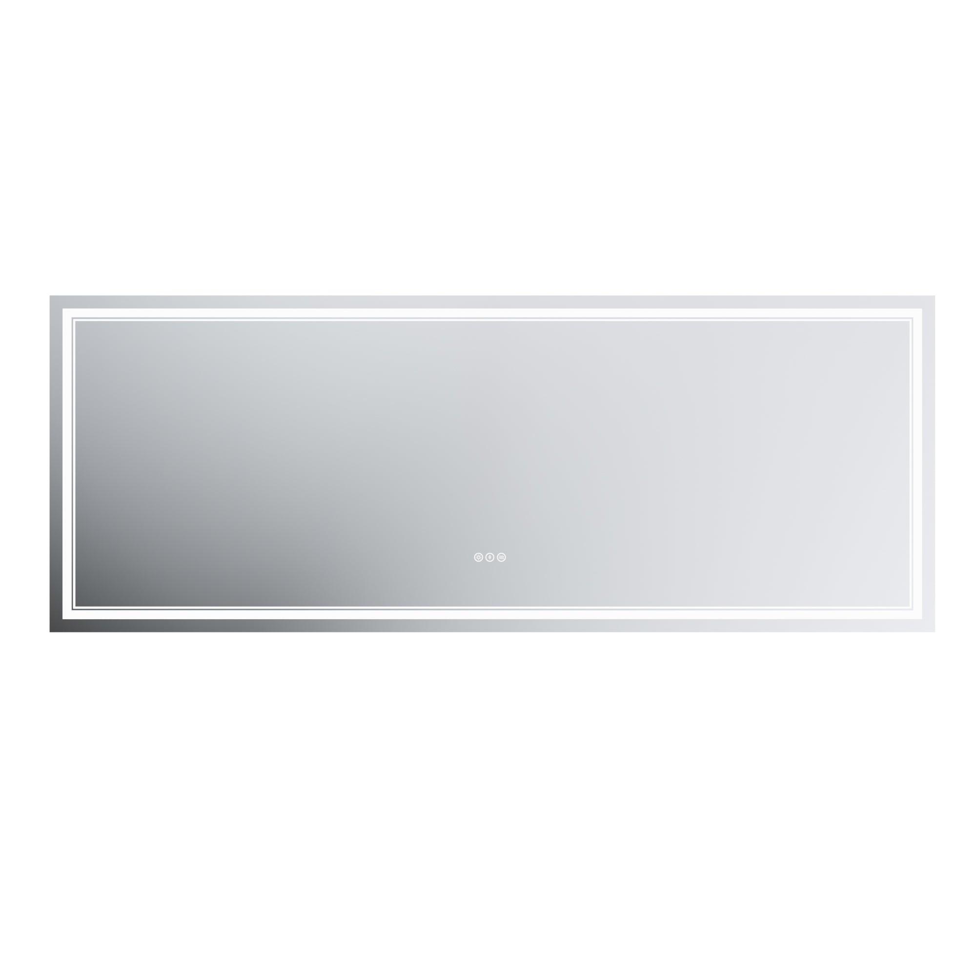 Anti-Fog LED Bathroom Mirror with Dimmable Backlit & Touch Switch - GlareGuard Illuminated Vanity Mirror for Makeup, Shaving & Home Decor