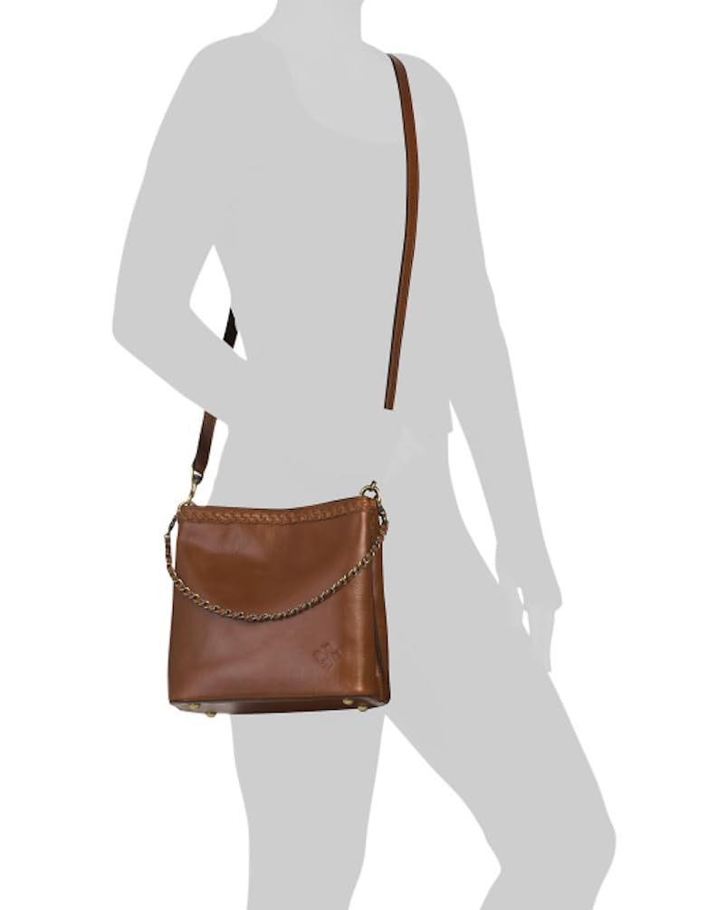 Patricia Nash Genuine Leather Ledra Bucket Crossbody Bag for Women - Stylish Handbag for Everyday Use, Travel & Shopping