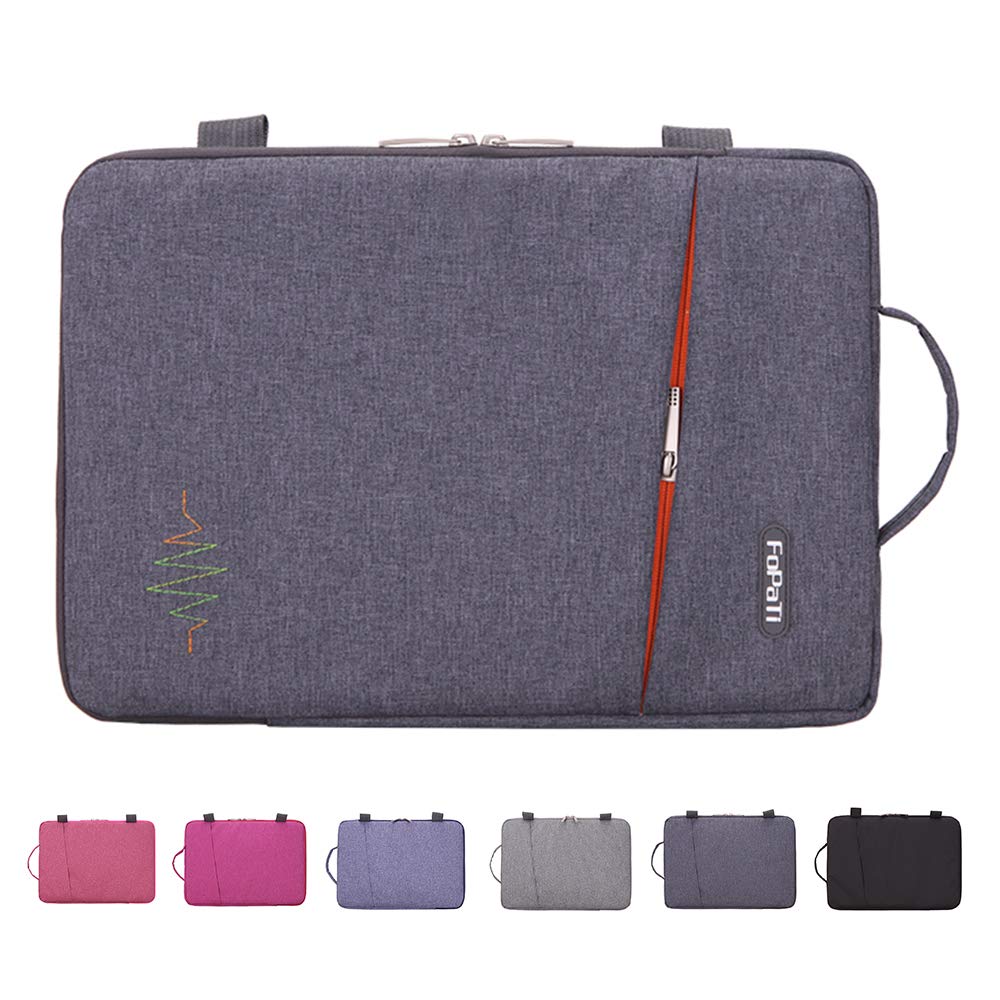 Thgriblz 13 Inch Laptop Sleeve Case - Waterproof Protective Bag with Shoulder Strap for 13-13.3 Inch MacBook Air/Pro, Dell, HP - Perfect for Travel, Office & School (Dark Grey)