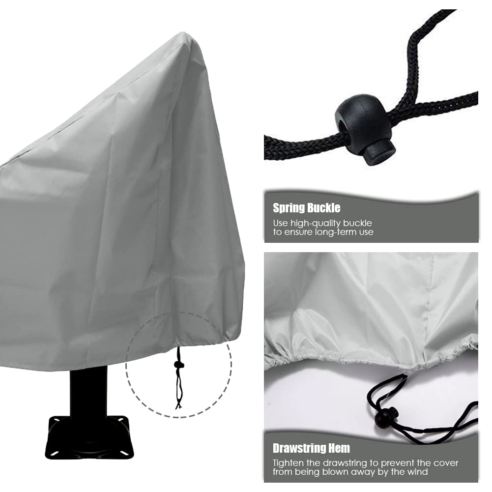 Waterproof 600D Boat Seat Cover for Pontoon, Captain's Chair & Bench - Outdoor Marine Grade Protection with Drawstring Hem | Ideal for Fishing Boats, Yachts & Deck Chairs