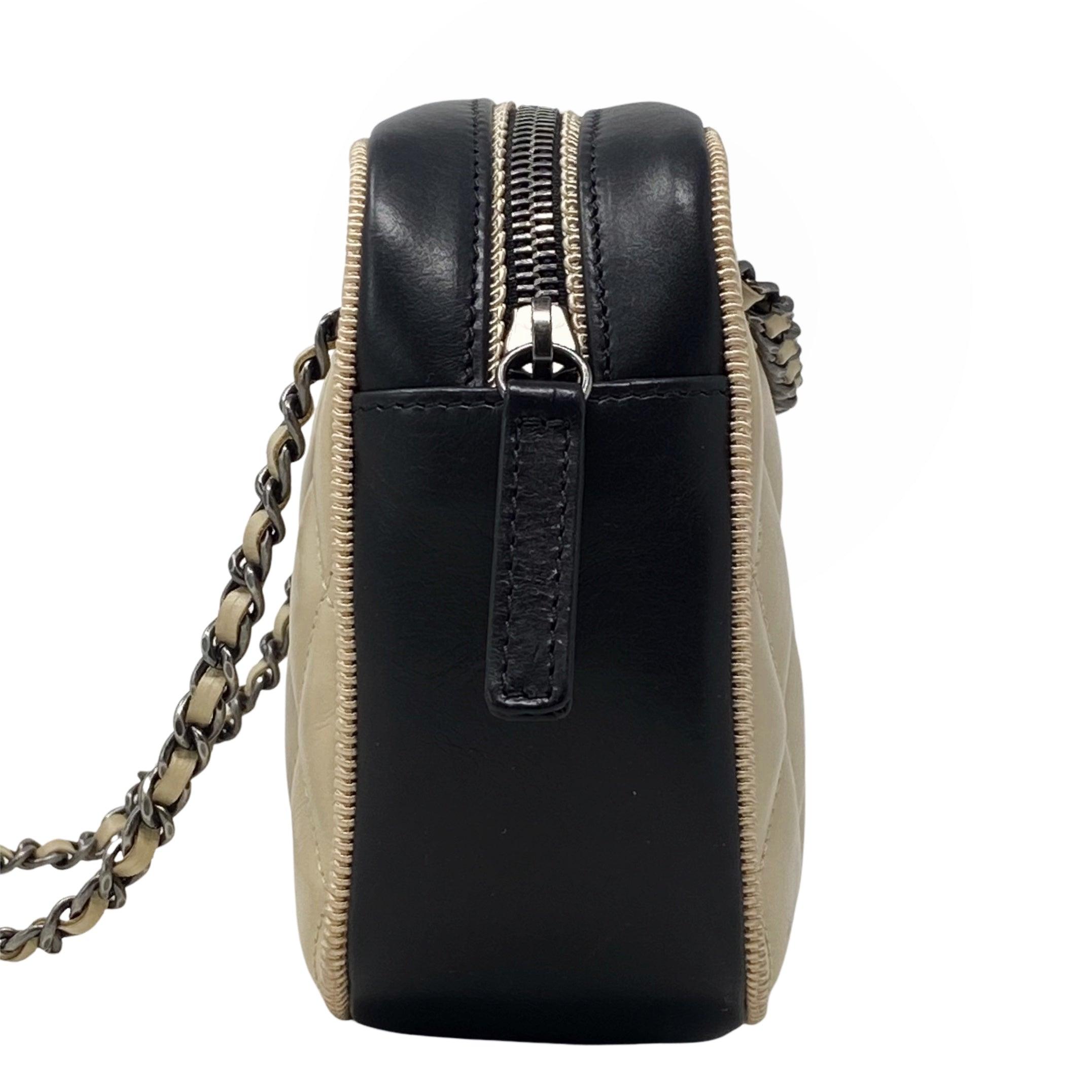 Chanel Beige Calfskin Small Ballerina Camera Crossbody Bag - Perfect for Date Night & Evening Events